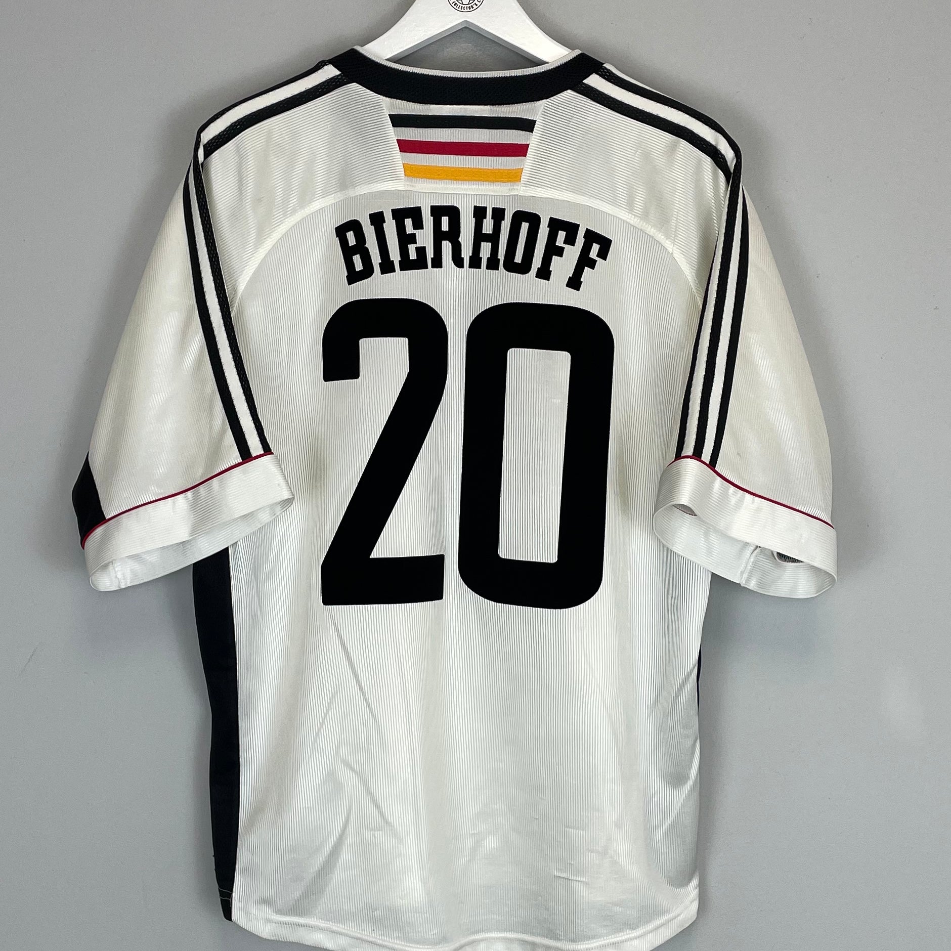 Shop 1998/00 GERMANY BIERHOFF #20 HOME SHIRT (L) ADIDAS, classic football shirts, vintage football shirts & retro soccer jerseys at Cult Kits