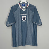 Shop 1995/97 ENGLAND AWAY SHIRT (XXL) UMBRO, classic football shirts, vintage football shirts & retro soccer jerseys at Cult Kits