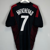 2002/03 AC MILAN SHEVCHENKO #7 AWAY SHIRT (XL) ADIDAS