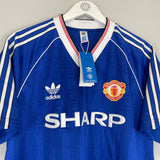 1988/90 MANCHESTER UNITED *BNWT* RE-ISSUE AWAY SHIRT (L) ADIDAS
