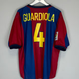 1998/00 BARCELONA GUARDIOLA #4 HOME SHIRT (XL) NIKE