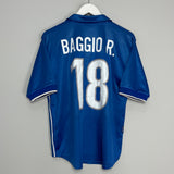 Shop 1997/98 ITALY BAGGIO #18 HOME SHIRT (M) NIKE, classic football shirts, vintage football shirts & retro soccer jerseys at Cult Kits