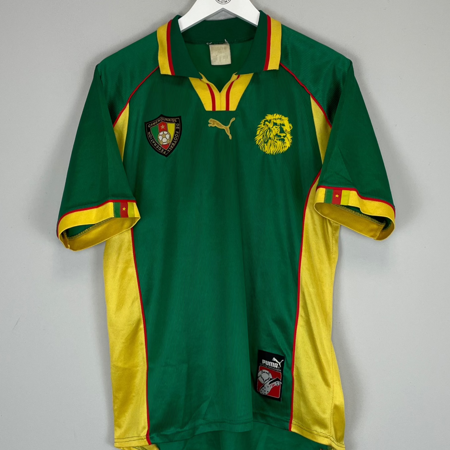 Shop 1998/99 CAMEROON HOME SHIRT (S) PUMA, classic football shirts, vintage football shirts & retro soccer jerseys at Cult Kits