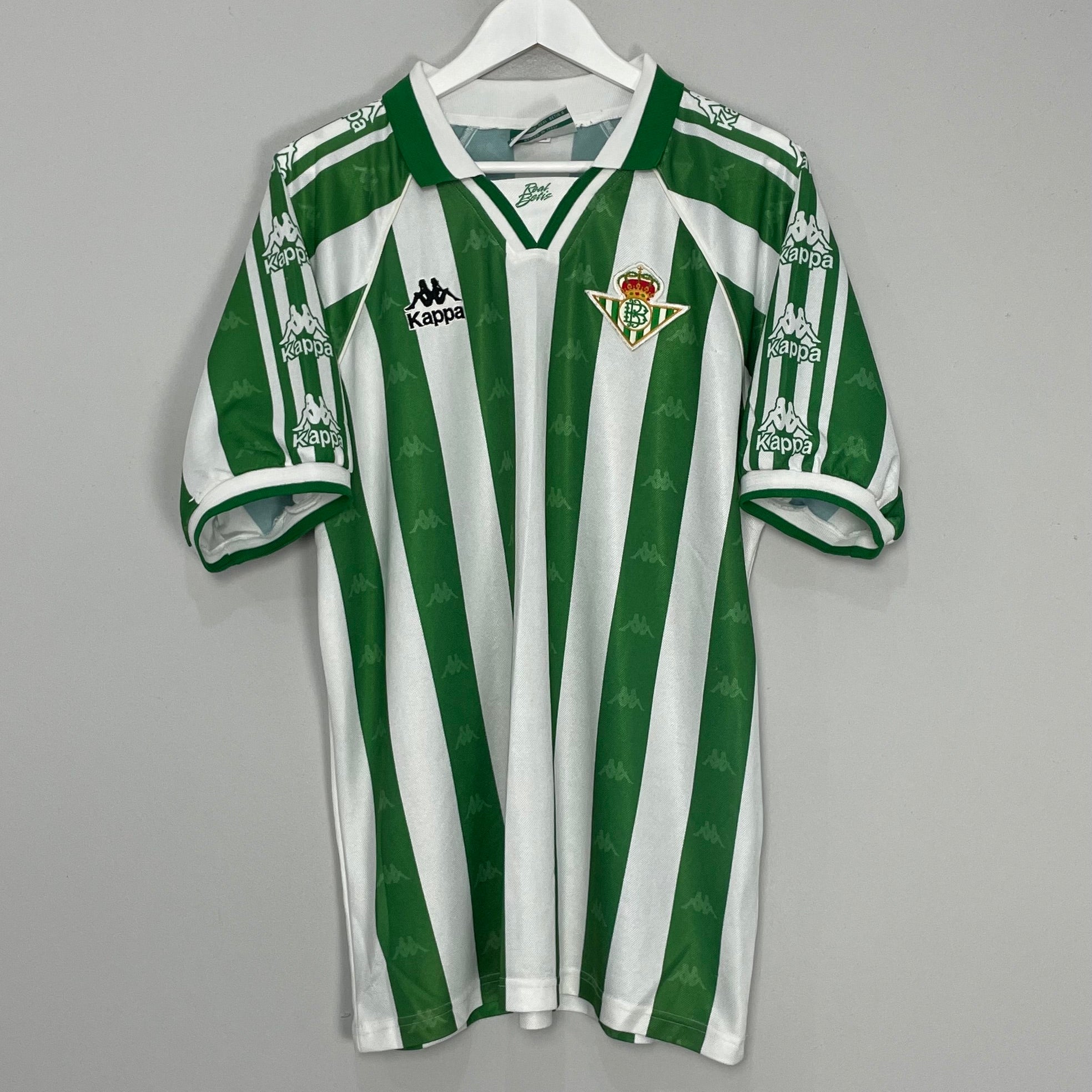 Shop 1995/97 REAL BETIS HOME SHIRT (XL) KAPPA, classic football shirts, vintage football shirts & retro soccer jerseys at Cult Kits