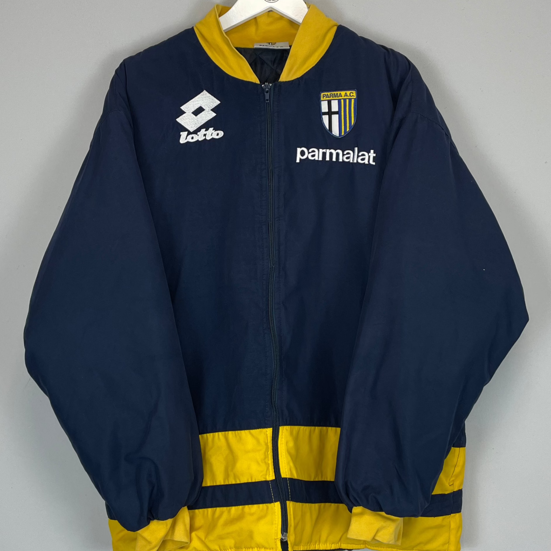 Shop 1998/99 PARMA TRACK JACKET (L) LOTTO, classic football shirts, vintage football shirts & retro soccer jerseys at Cult Kits