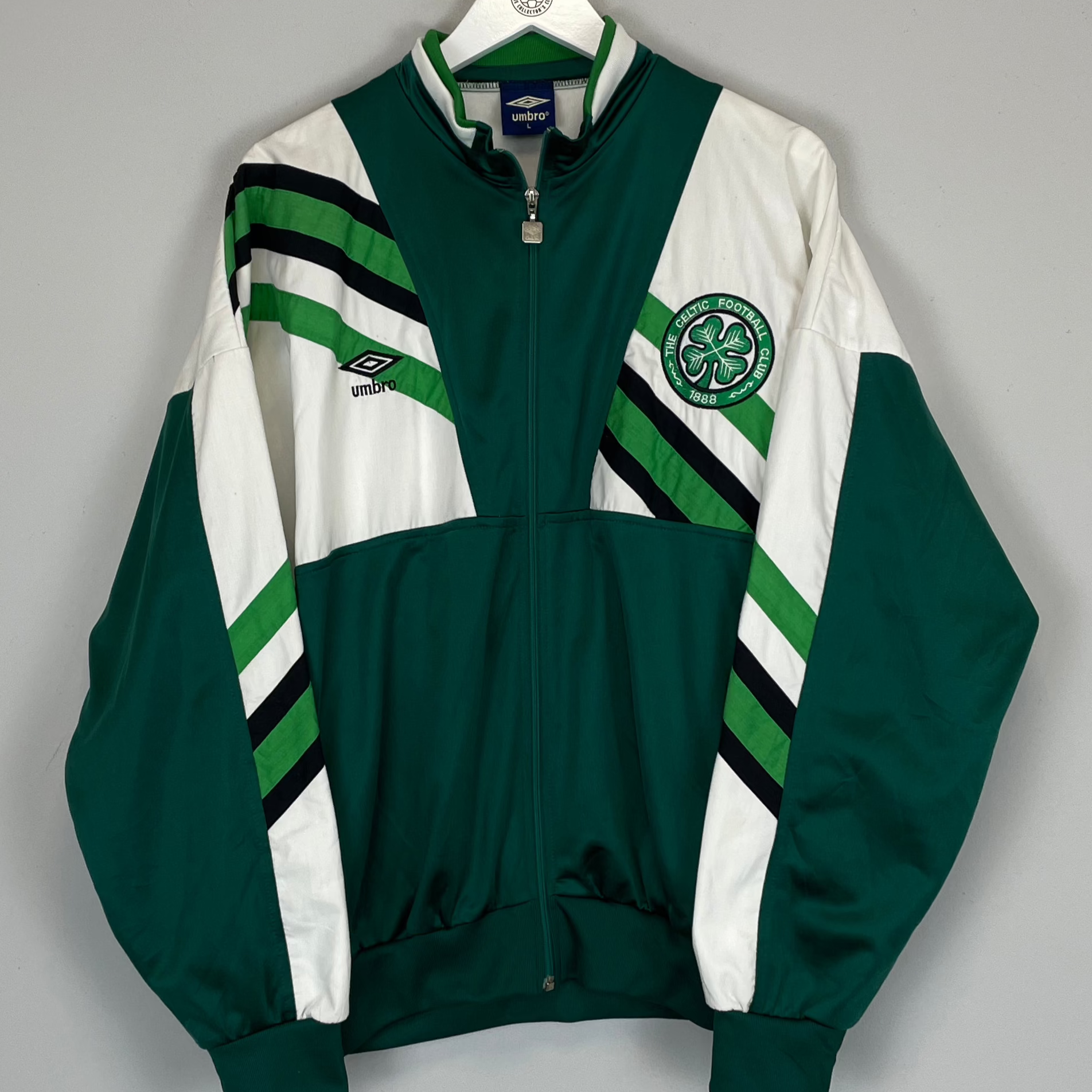 Shop 1990/92 CELTIC TRACK JACKET (L) UMBRO, classic football shirts, vintage football shirts & retro soccer jerseys at Cult Kits