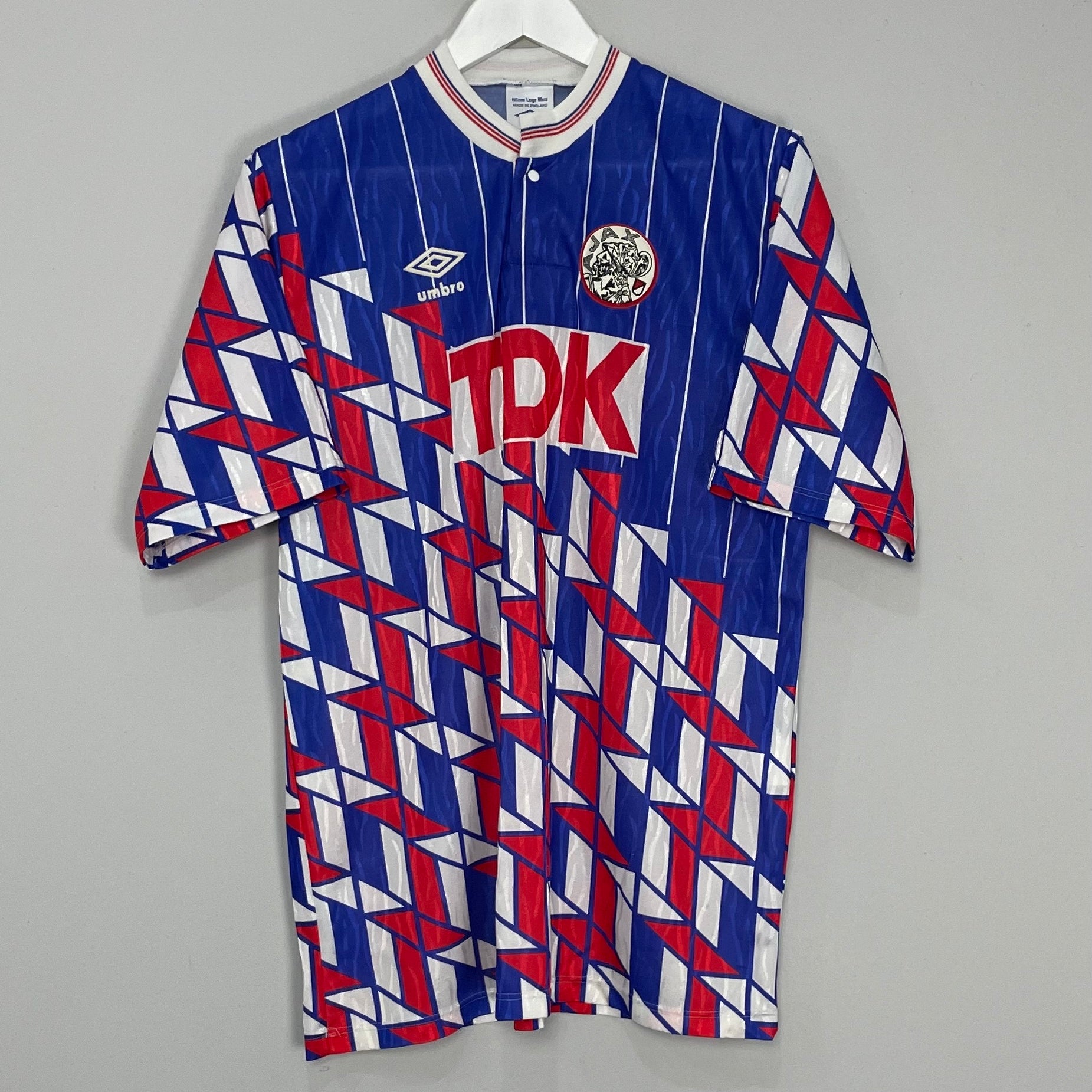 Shop 1989/90 AJAX AWAY SHIRT (L) UMBRO, classic football shirts, vintage football shirts & retro soccer jerseys at Cult Kits