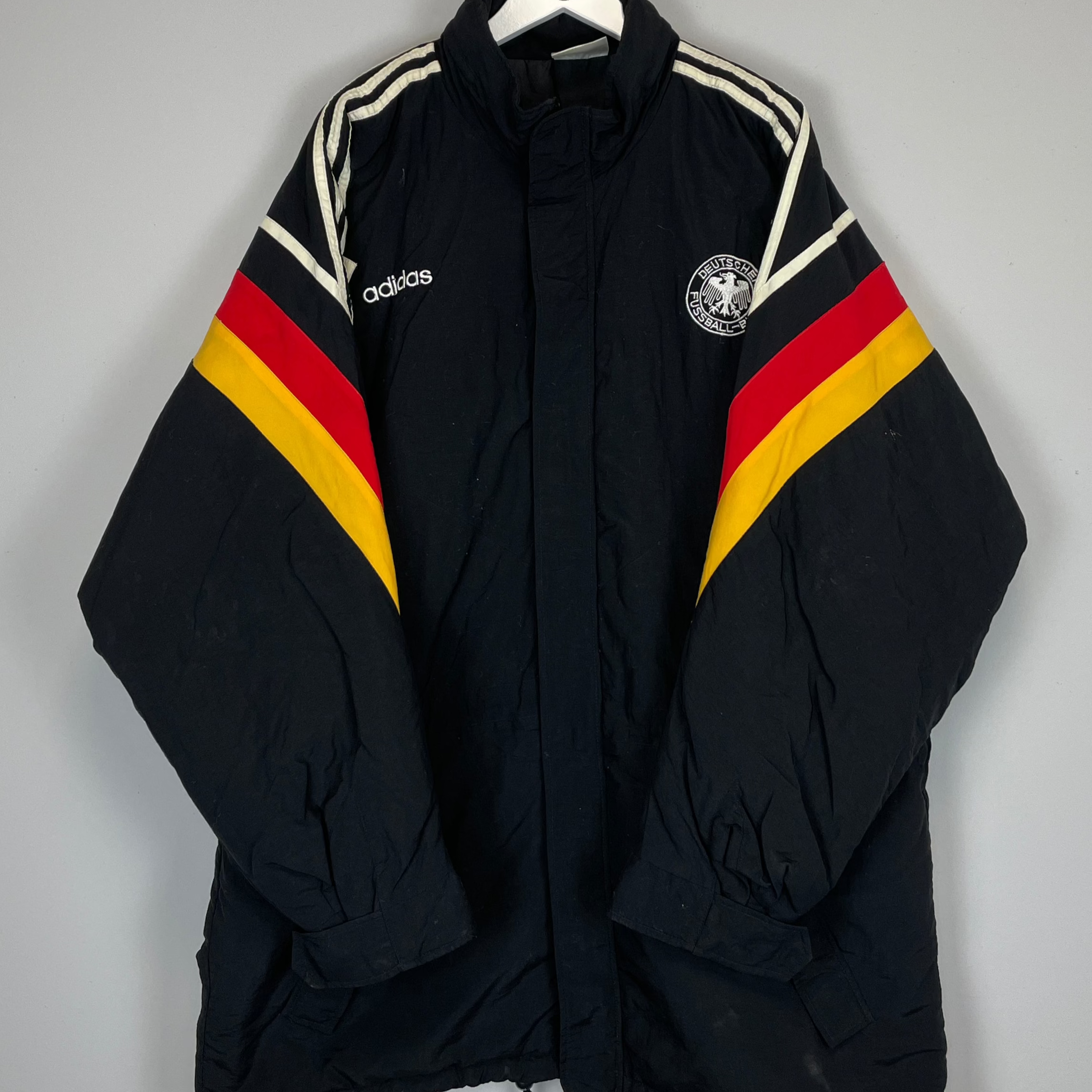 Shop 1992/94 GERMANY BENCH COAT (XL) ADIDAS, classic football shirts, vintage football shirts & retro soccer jerseys at Cult Kits