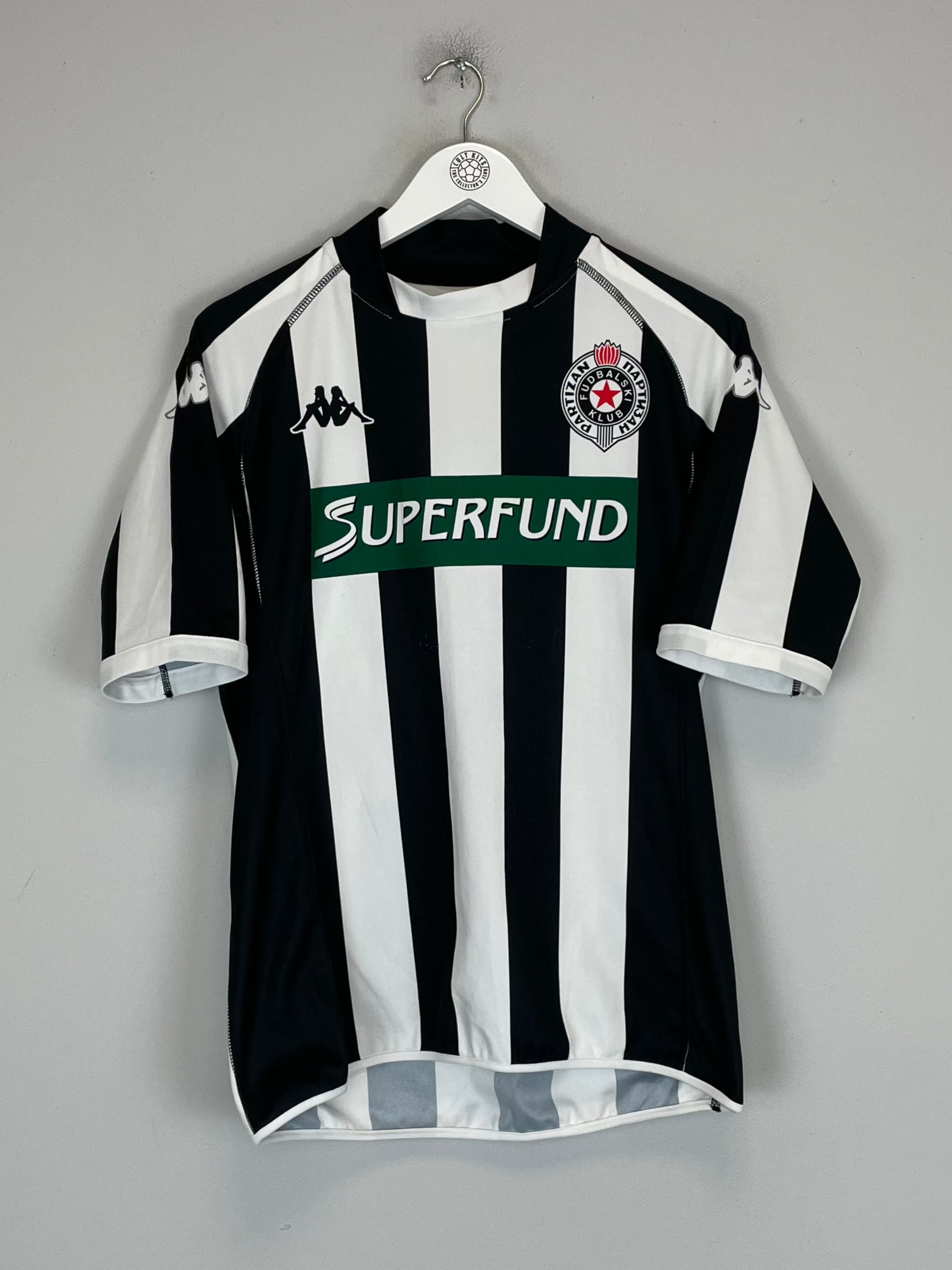 Shop 2003/04 PARTIZAN HOME SHIRT (L) KAPPA, classic football shirts, vintage football shirts & retro soccer jerseys at Cult Kits