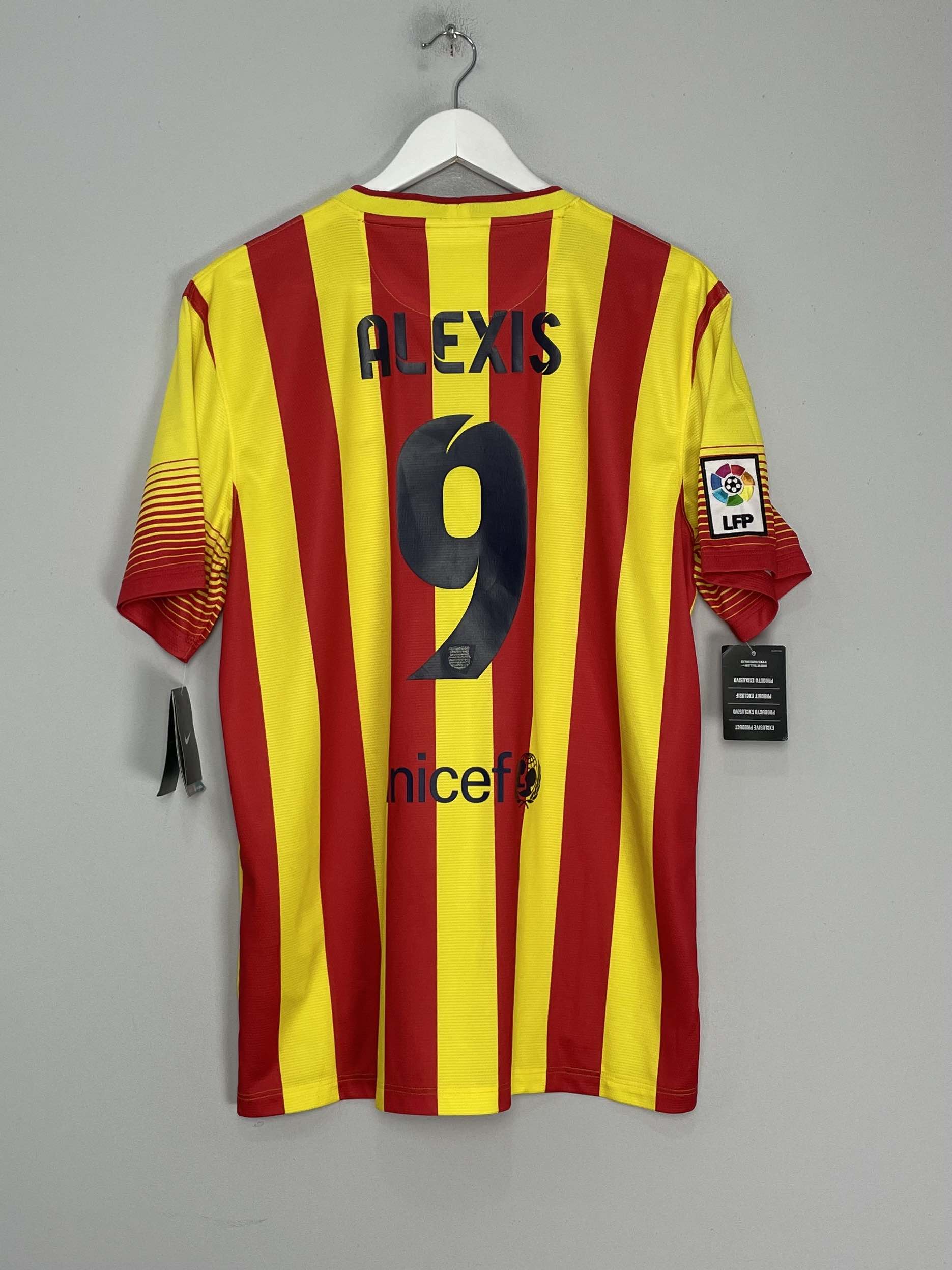Shop 2013/15 BARCELONA ALEXIS #9 *BNWT* AWAY SHIRT (L) NIKE, classic football shirts, vintage football shirts & retro soccer jerseys at Cult Kits