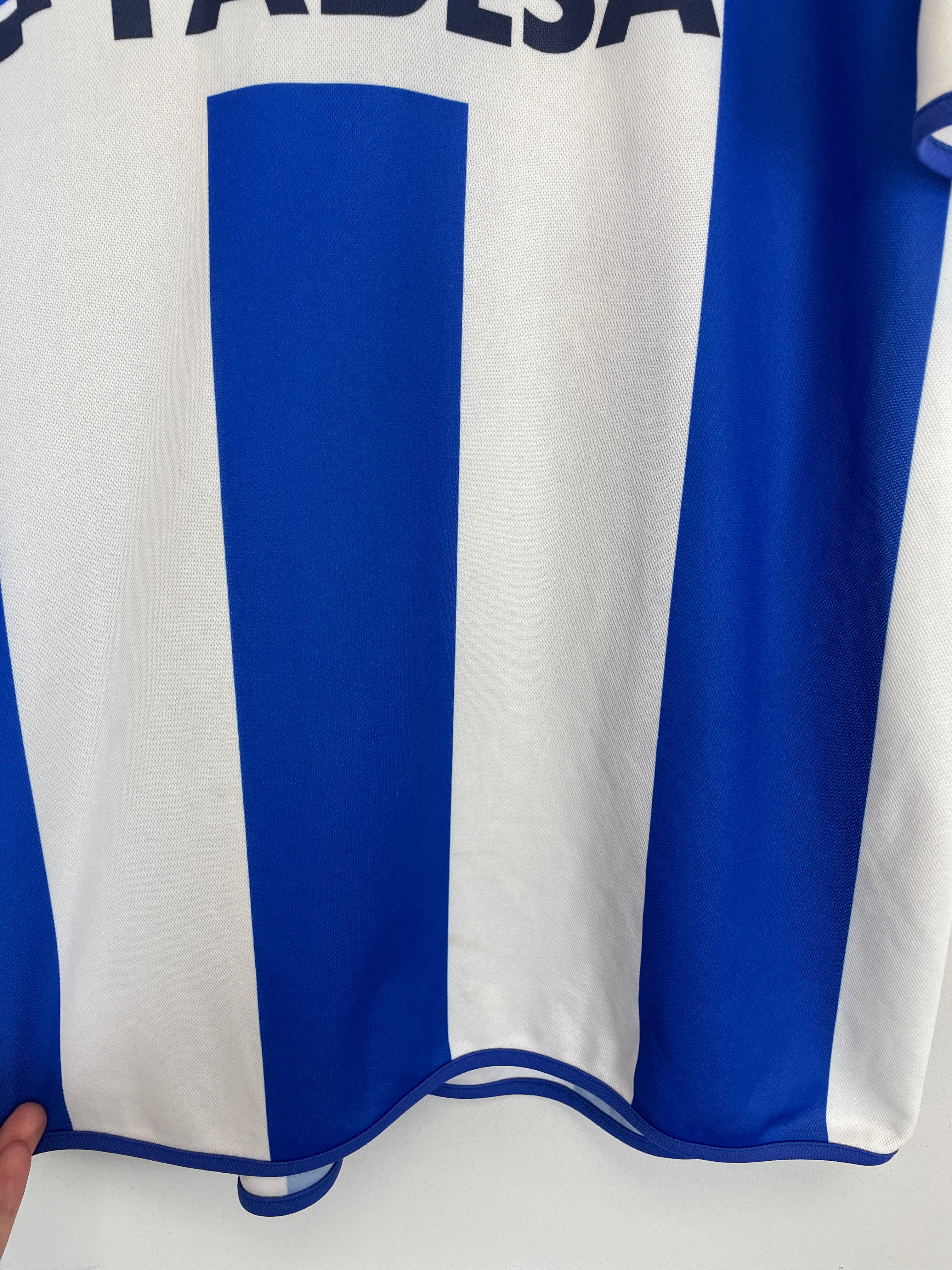 Shop 2001/02 DEPORTIVO LA CORUNA DJALMINHA #8 HOME SHIRT (M) JOMA, classic football shirts, vintage football shirts & retro soccer jerseys at Cult Kits