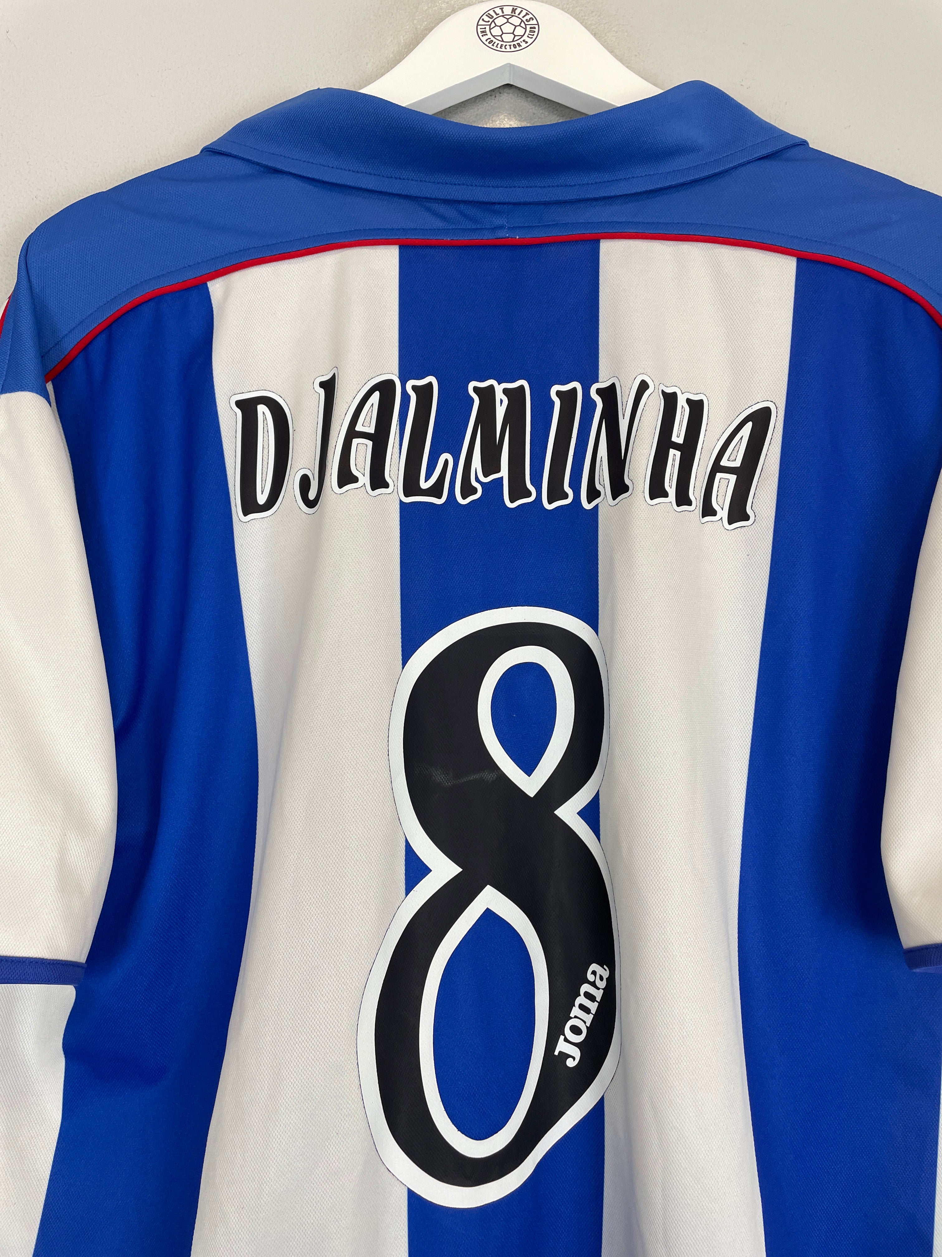 Shop 2001/02 DEPORTIVO LA CORUNA DJALMINHA #8 HOME SHIRT (M) JOMA, classic football shirts, vintage football shirts & retro soccer jerseys at Cult Kits