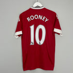 2015/16 MANCHESTER UNITED ROONEY #10 HOME SHIRT (M) ADIDAS