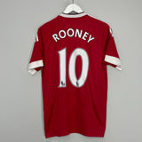 2015/16 MANCHESTER UNITED ROONEY #10 HOME SHIRT (M) ADIDAS