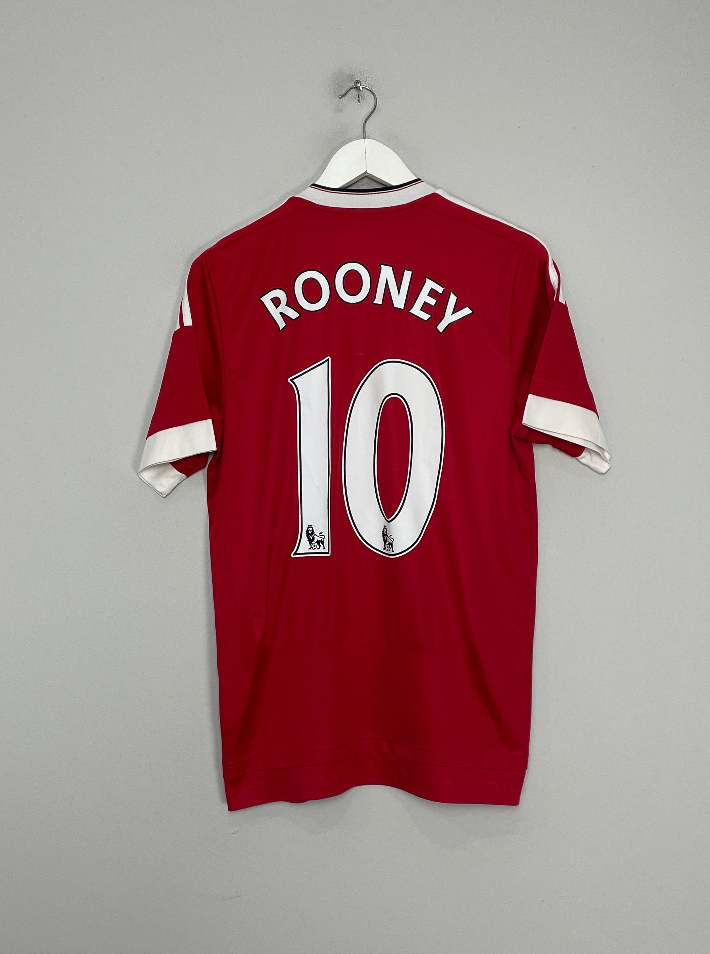 2015/16 MANCHESTER UNITED ROONEY #10 HOME SHIRT (M) ADIDAS