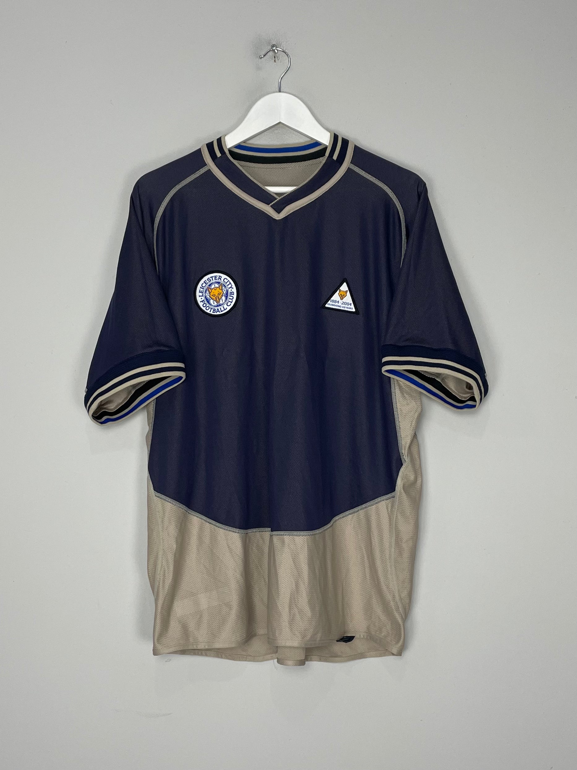 Shop 2004/05 LEICESTER CITY *125 YEARS* AWAY SHIRT (XL) LE COQ, classic football shirts, vintage football shirts & retro soccer jerseys at Cult Kits