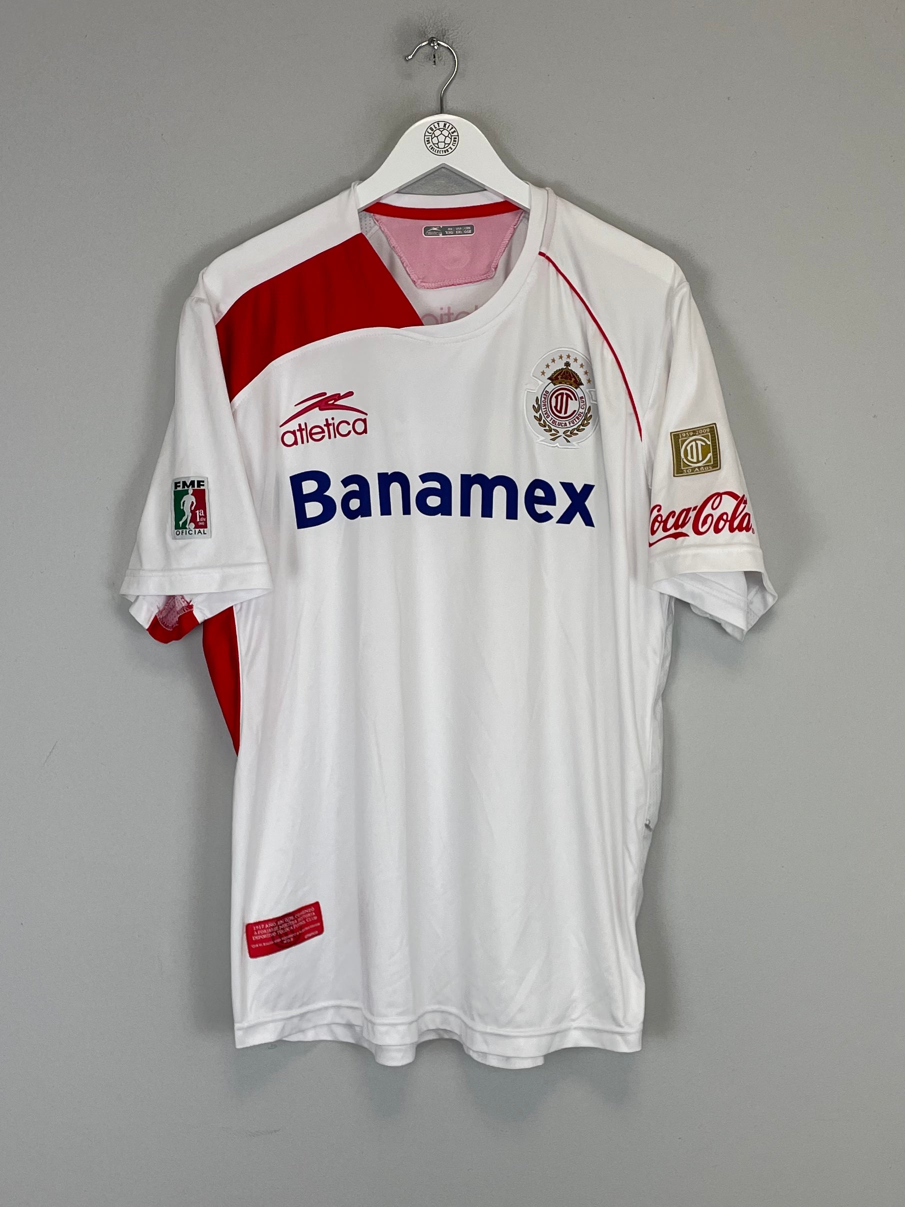 Shop 2009/10 DEPORTIVO TOLUCA *50 YEAR* AWAY SHIRT (XXL) ATLETICA, classic football shirts, vintage football shirts & retro soccer jerseys at Cult Kits