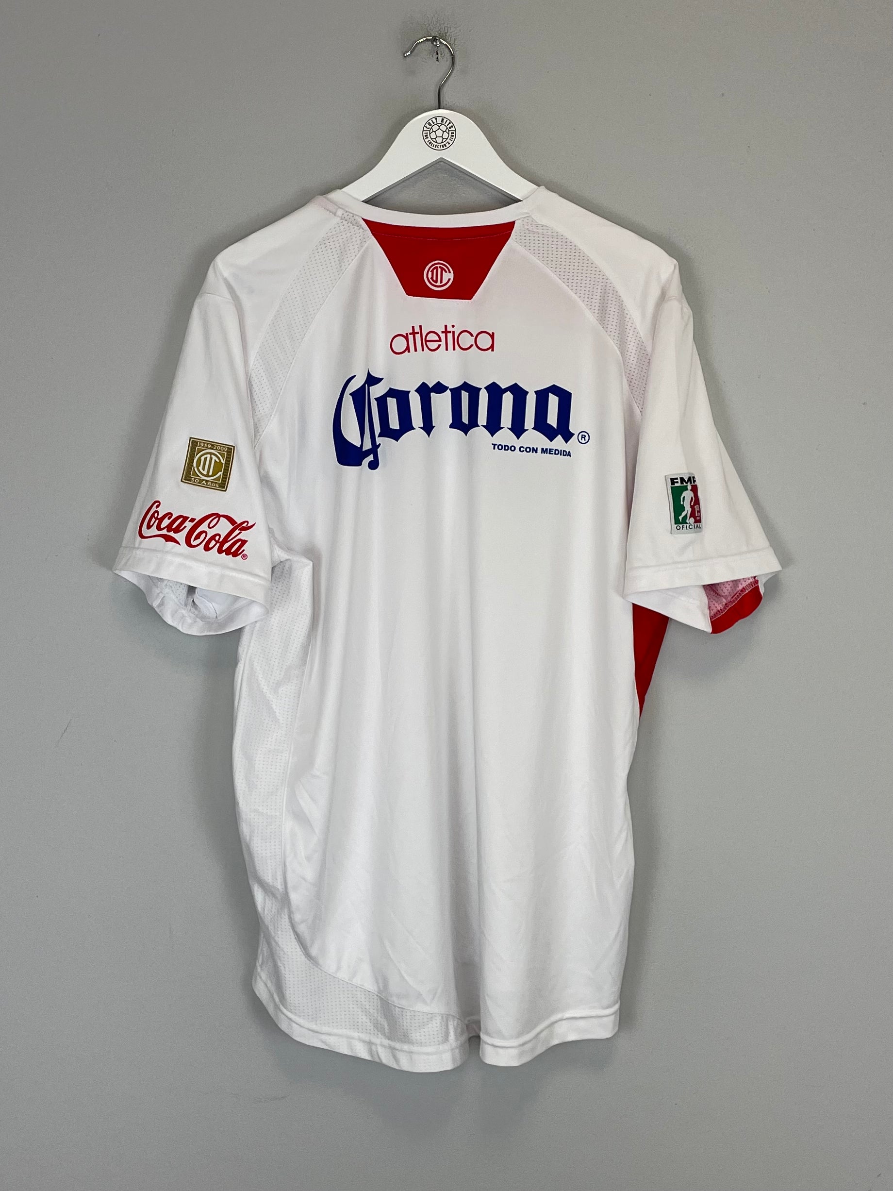 Shop 2009/10 DEPORTIVO TOLUCA *50 YEAR* AWAY SHIRT (XXL) ATLETICA, classic football shirts, vintage football shirts & retro soccer jerseys at Cult Kits