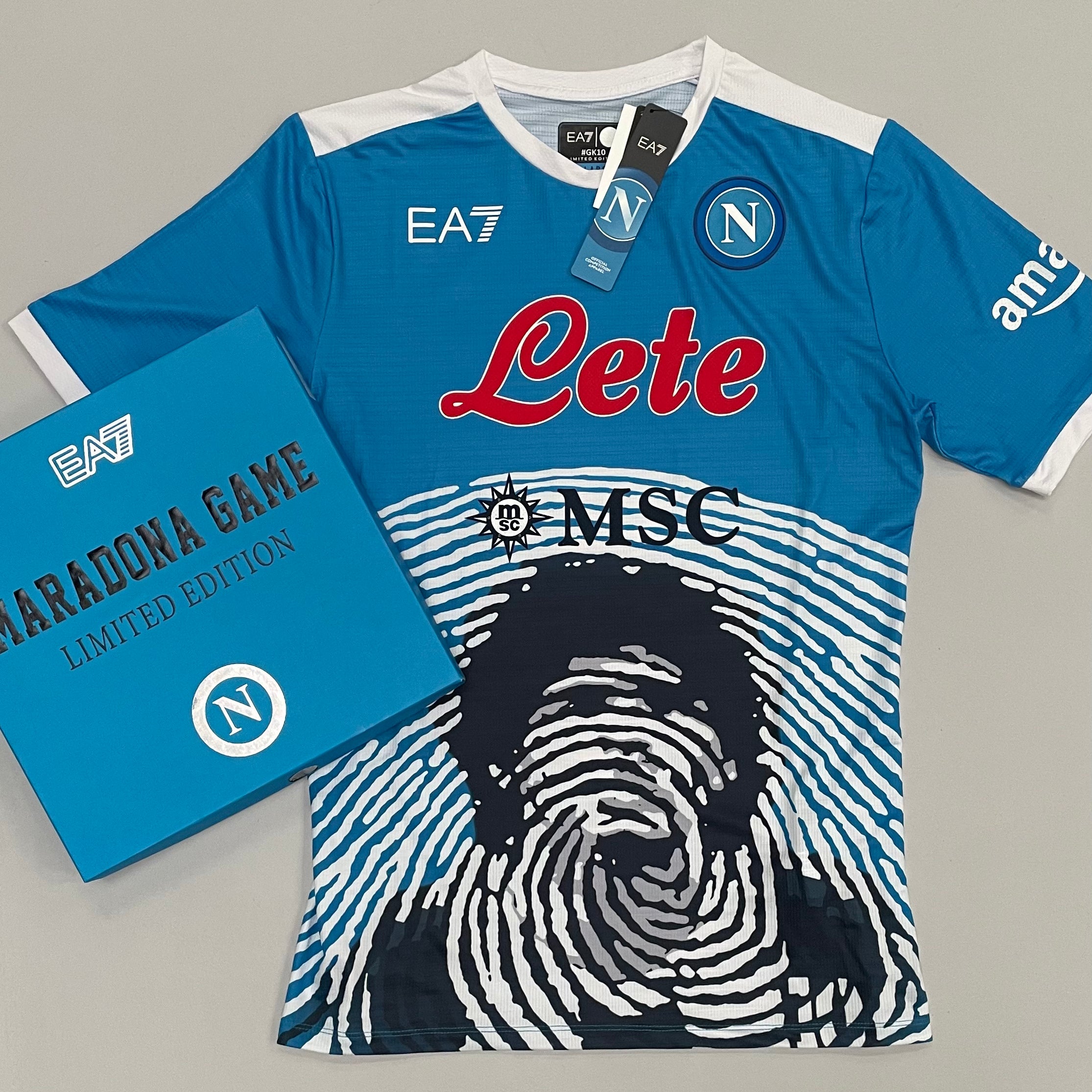 Shop 2021/22 NAPOLI MARADONA #10 *LTD EDITION* BNWT BOXED SHIRT (XL) EA7, classic football shirts, vintage football shirts & retro soccer jerseys at Cult Kits