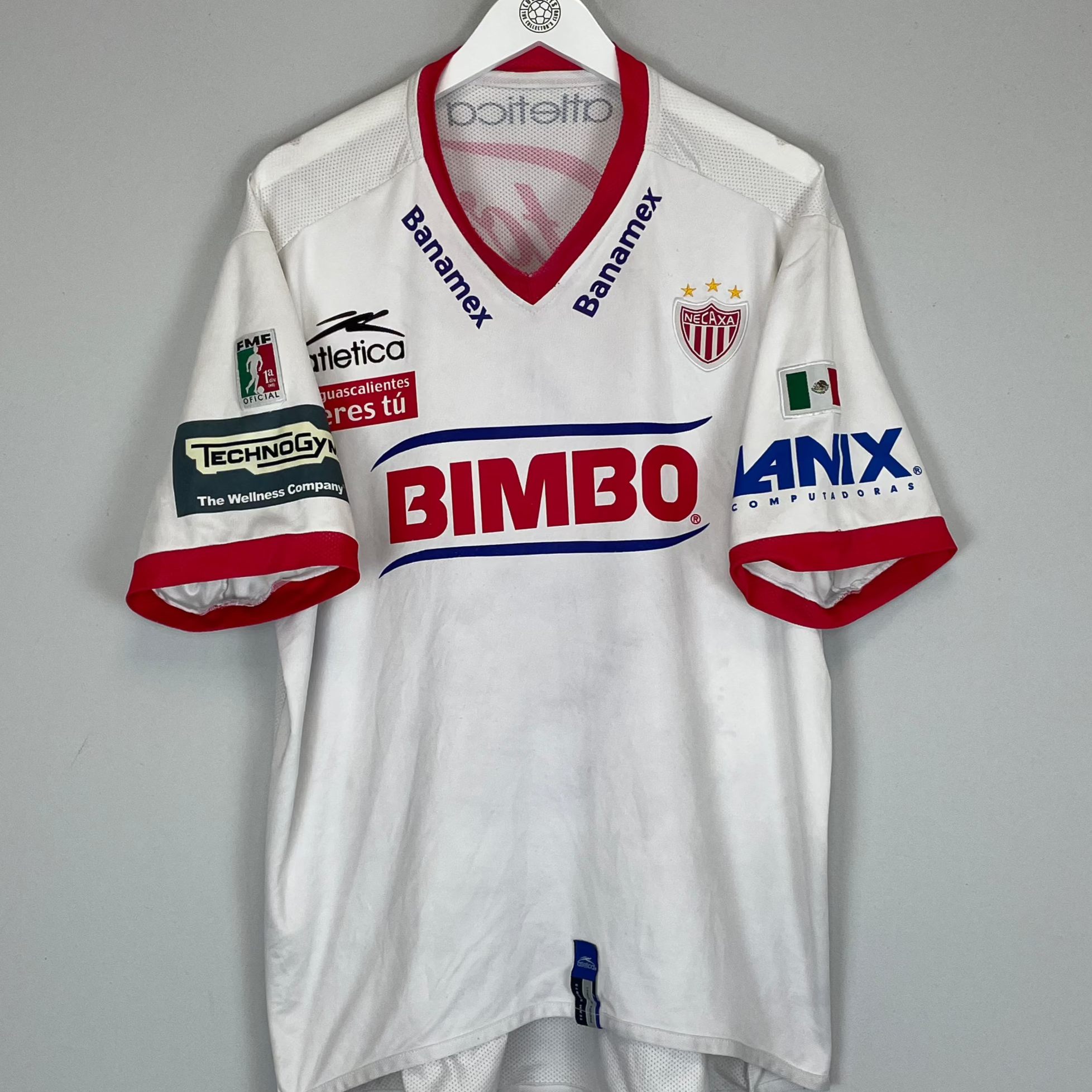 Shop 2005/06 NECAXA AWAY SHIRT (XL) ATLETICA, classic football shirts, vintage football shirts & retro soccer jerseys at Cult Kits