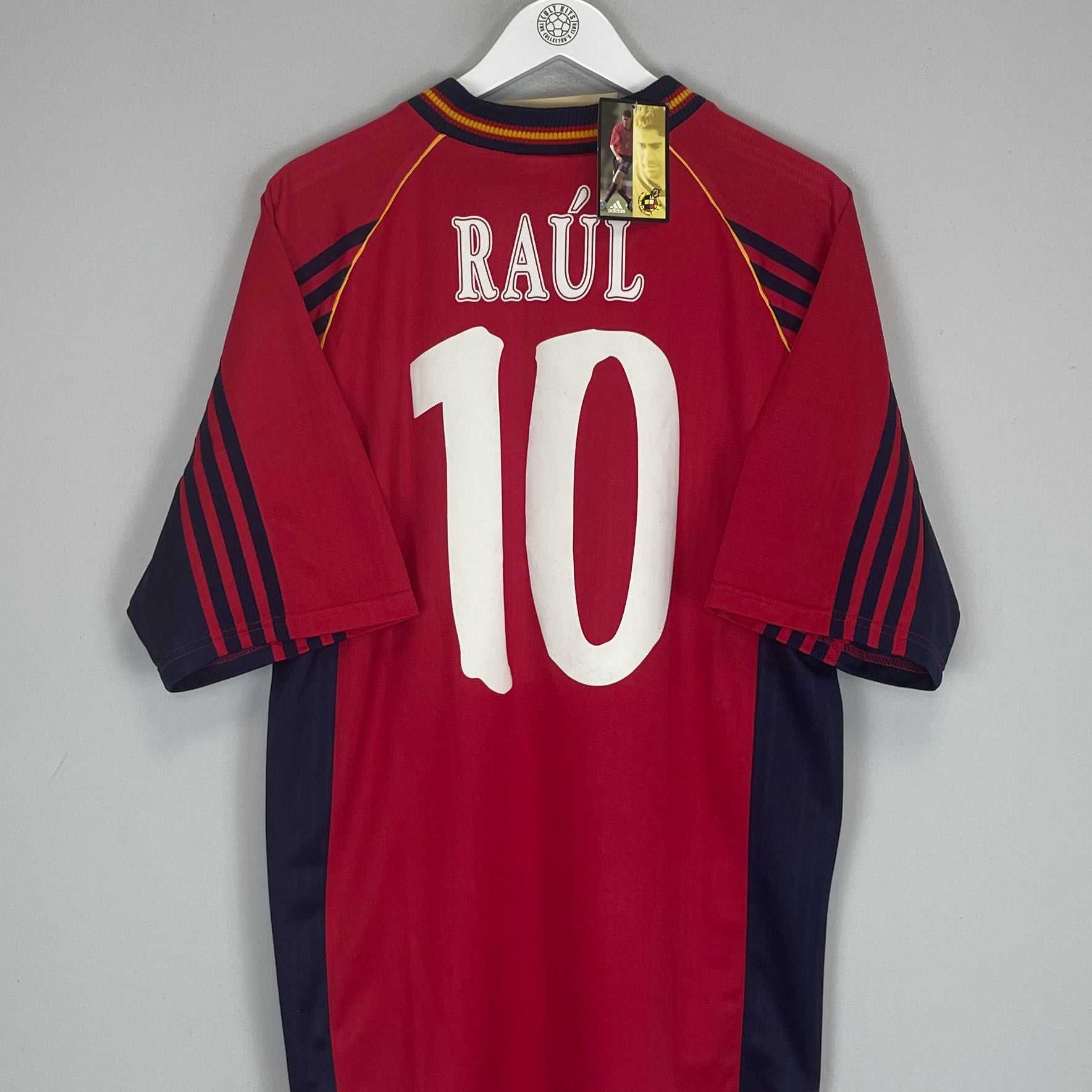 Shop 1998/99 SPAIN RAUL #7 *BNWT* HOME SHIRT (L) ADIDAS, classic football shirts, vintage football shirts & retro soccer jerseys at Cult Kits