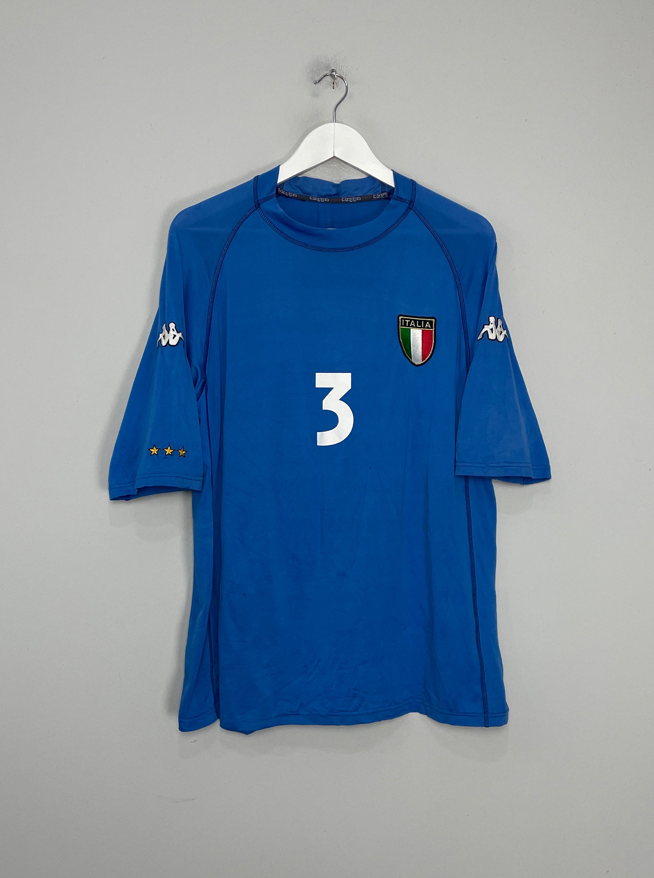 Shop 2000/01 ITALY MALDINI #3 HOME SHIRT (M) KAPPA, classic football shirts, vintage football shirts & retro soccer jerseys at Cult Kits