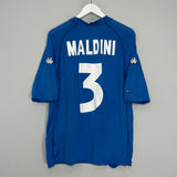 Shop 2000/01 ITALY MALDINI #3 HOME SHIRT (M) KAPPA, classic football shirts, vintage football shirts & retro soccer jerseys at Cult Kits