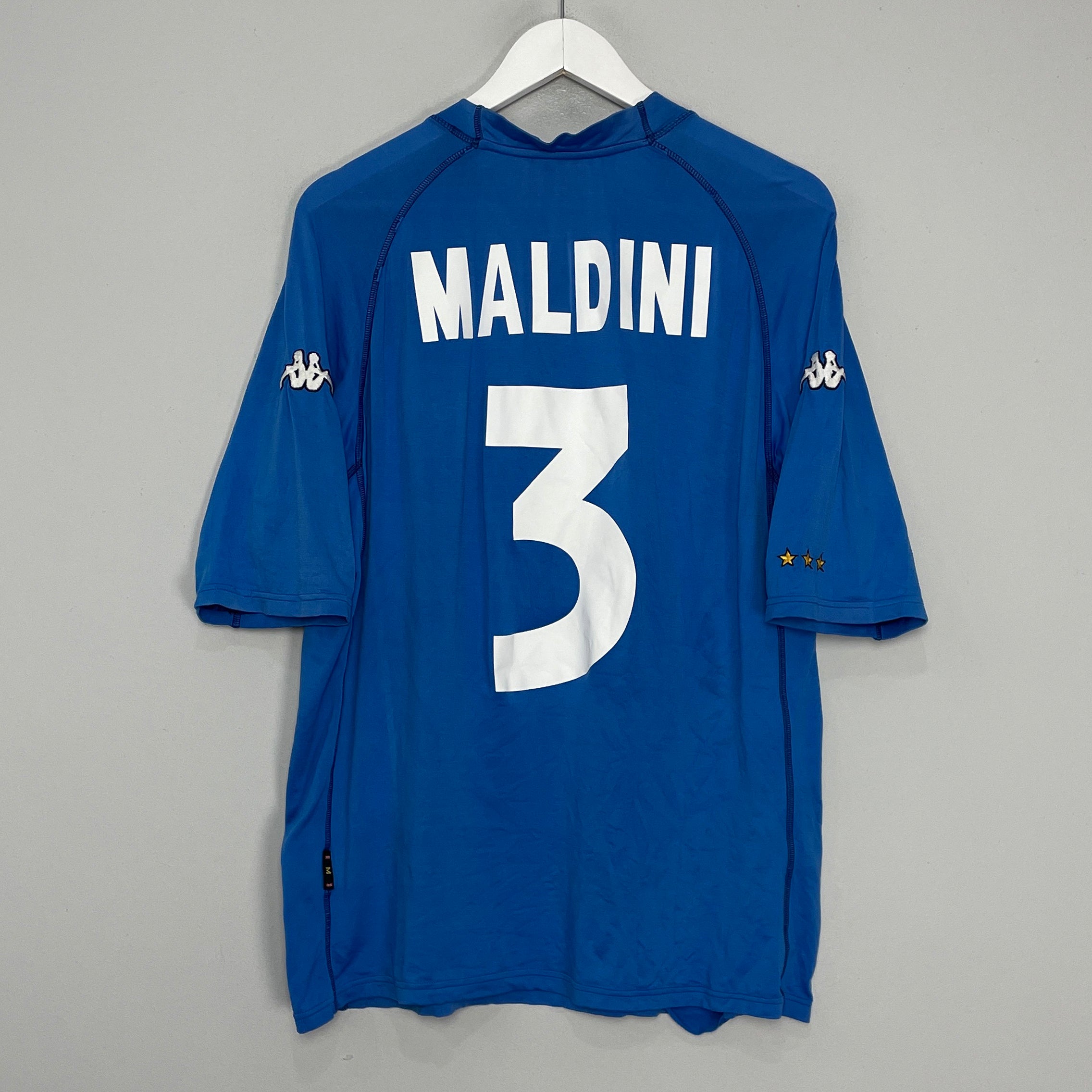 Shop 2000/01 ITALY MALDINI #3 HOME SHIRT (M) KAPPA, classic football shirts, vintage football shirts & retro soccer jerseys at Cult Kits
