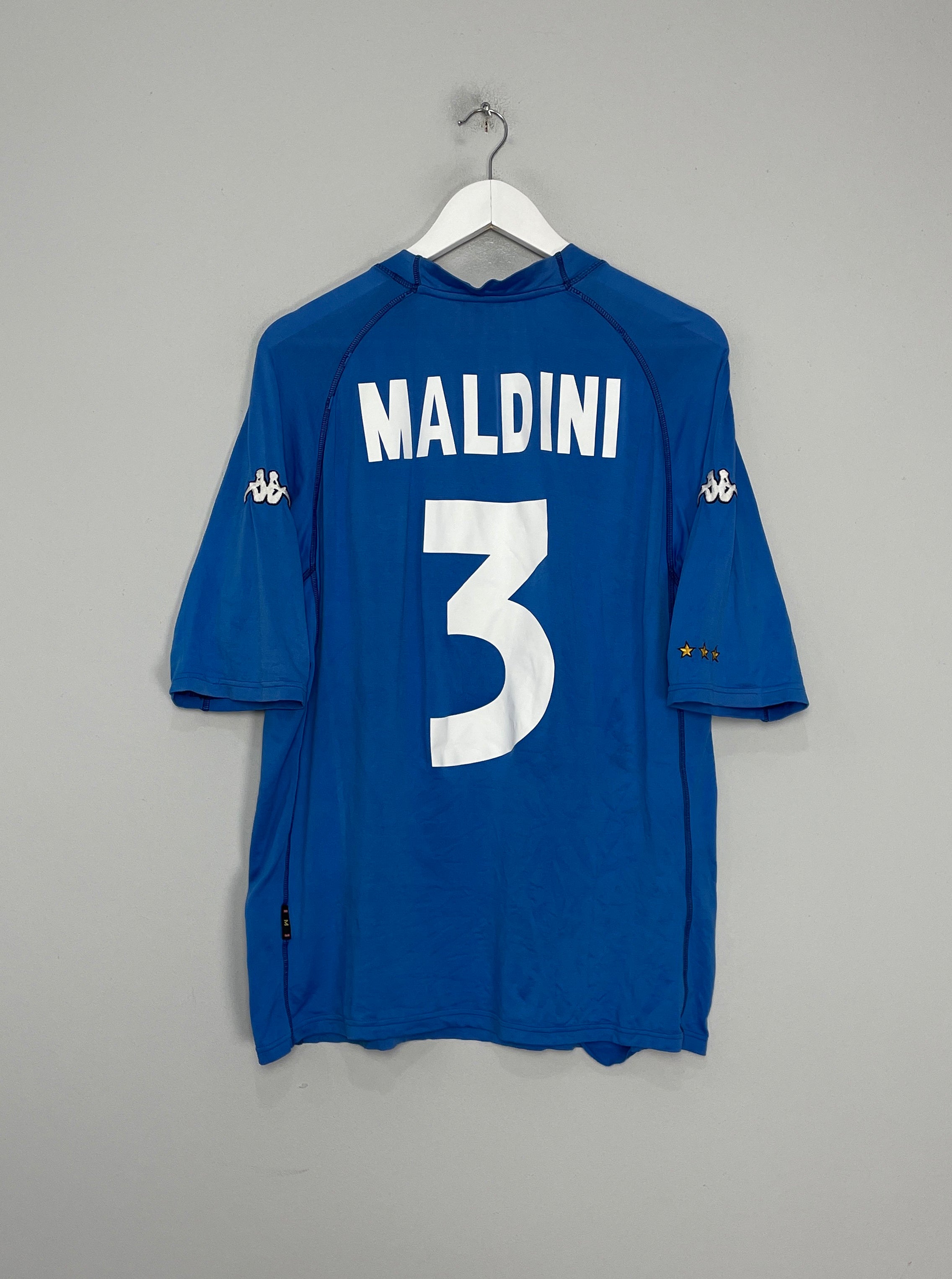 Shop 2000/01 ITALY MALDINI #3 HOME SHIRT (M) KAPPA, classic football shirts, vintage football shirts & retro soccer jerseys at Cult Kits