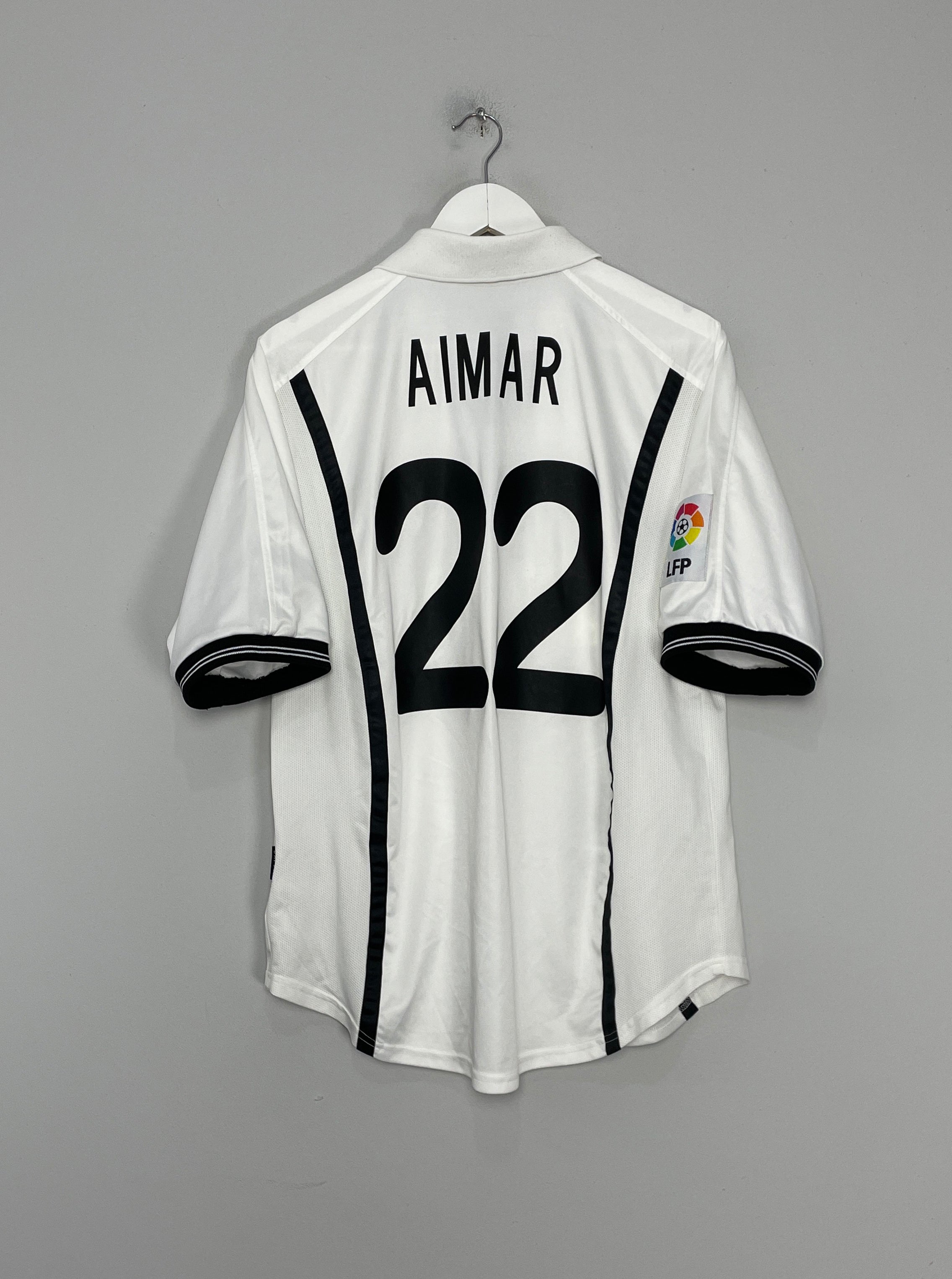 Shop 2000/01 VALENCIA AIMAR #22 HOME SHIRT (M) NIKE, classic football shirts, vintage football shirts & retro soccer jerseys at Cult Kits