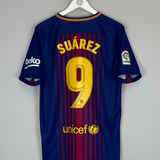 2017/18 BARCELONA SUAREZ #9 HOME SHIRT (M) NIKE