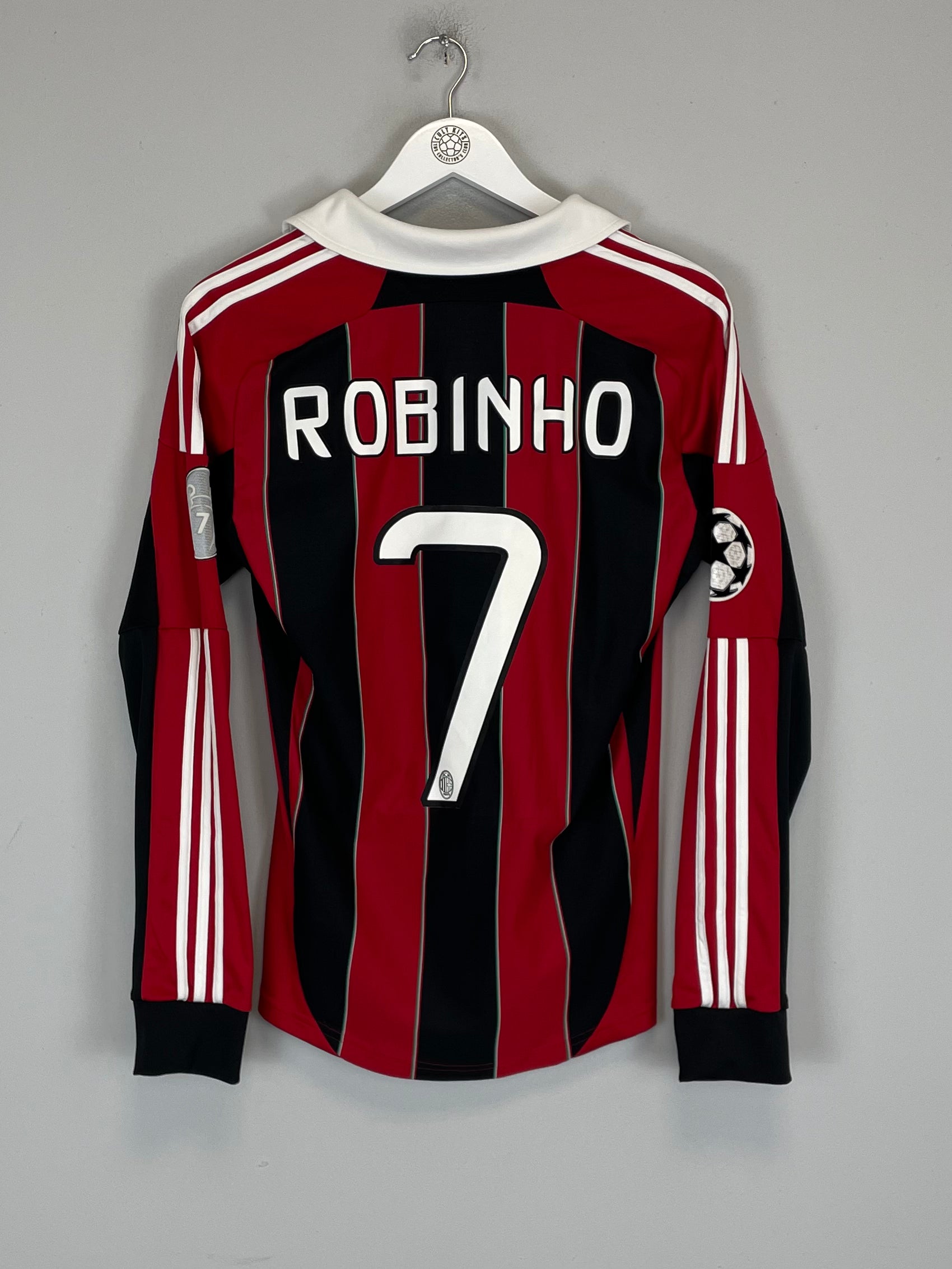 Shop 2012/13 AC MILAN ROBINHO #7 L/S C/L HOME SHIRT (S) ADIDAS, classic football shirts, vintage football shirts & retro soccer jerseys at Cult Kits