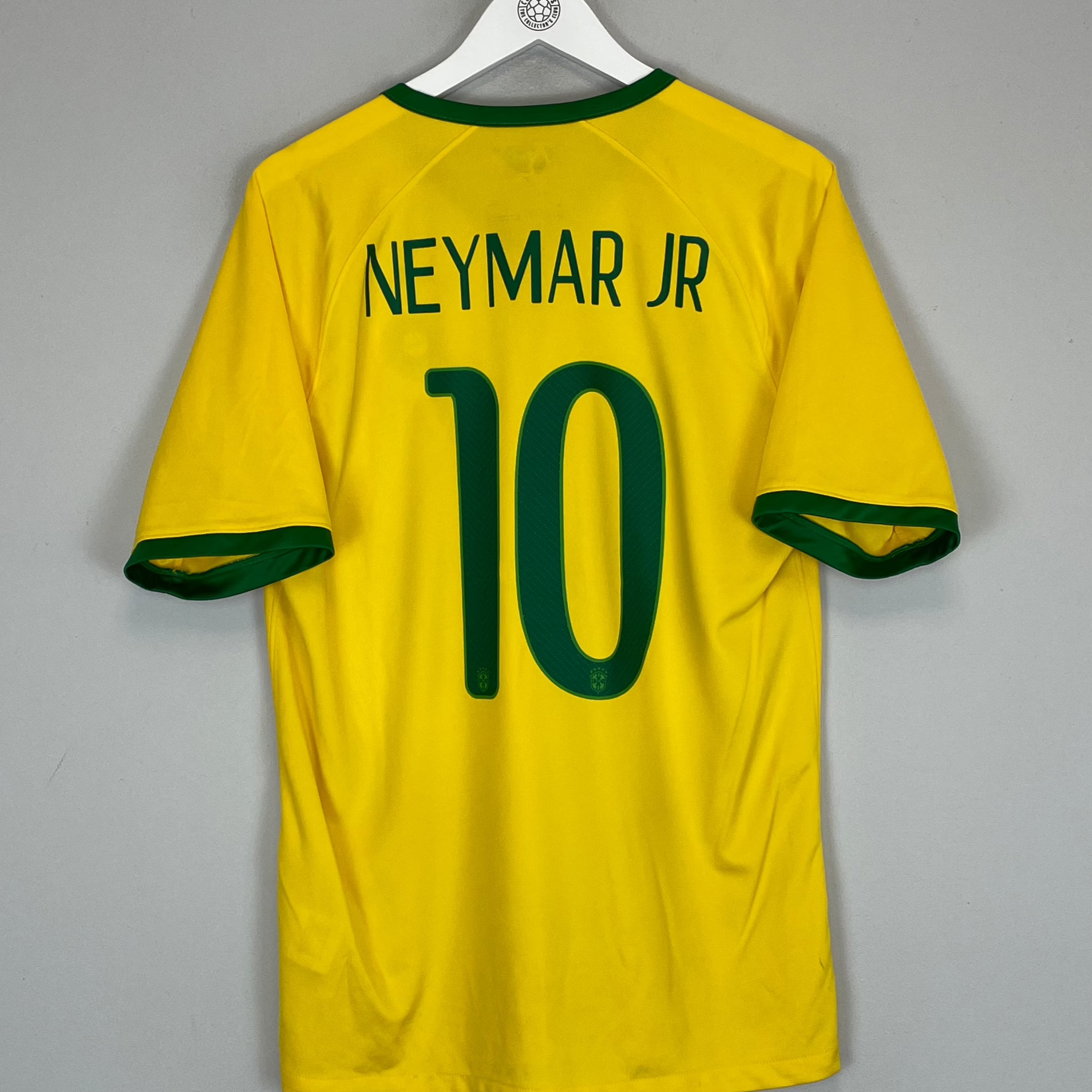 Shop 2014/15 BRAZIL NEYMAR JR #10 HOME SHIRT (L) NIKE, classic football shirts, vintage football shirts & retro soccer jerseys at Cult Kits