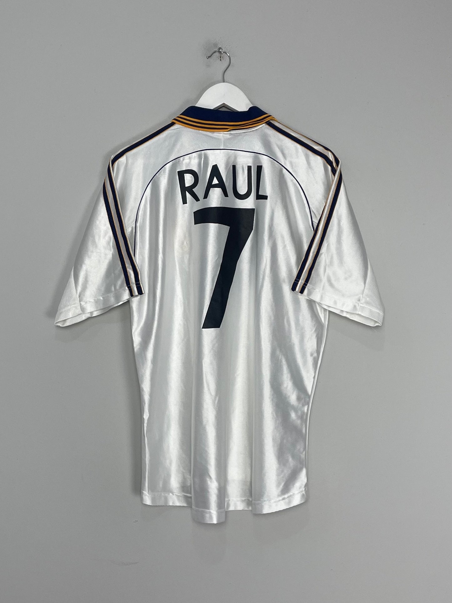 1998/00 REAL MADRID RAUL #7 HOME SHIRT (M) ADIDAS