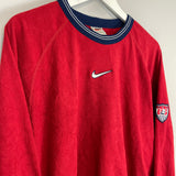 Shop 1998/00 USA FLEECE JUMPER (M) NIKE, classic football shirts, vintage football shirts & retro soccer jerseys at Cult Kits