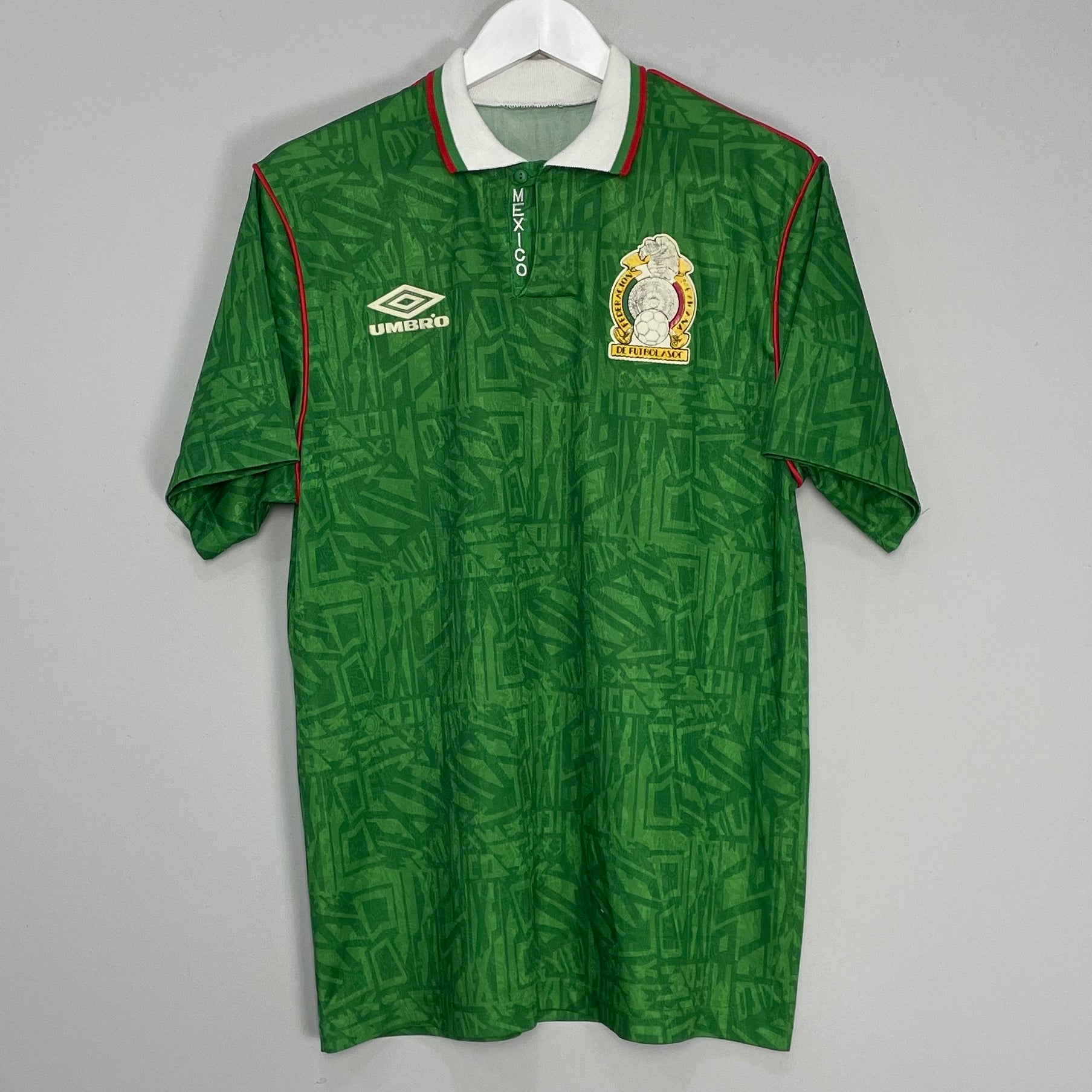 Shop 1994 MEXICO HOME SHIRT (M) UMBRO, classic football shirts, vintage football shirts & retro soccer jerseys at Cult Kits