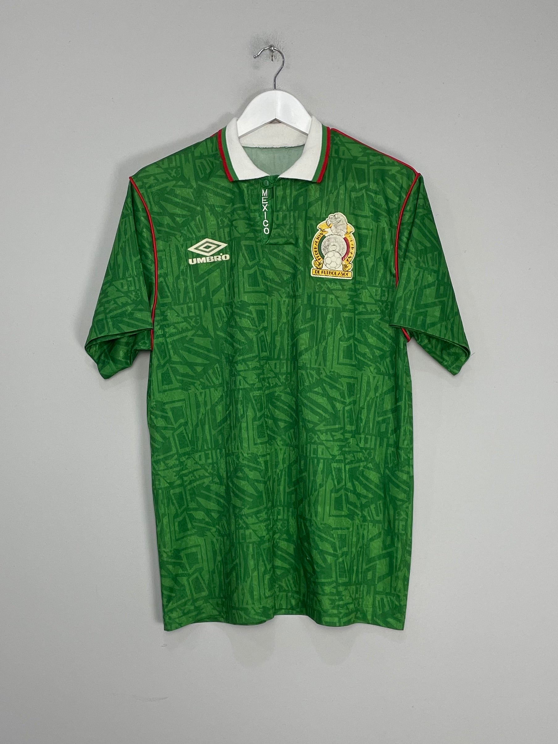 Shop 1994 MEXICO HOME SHIRT (M) UMBRO, classic football shirts, vintage football shirts & retro soccer jerseys at Cult Kits