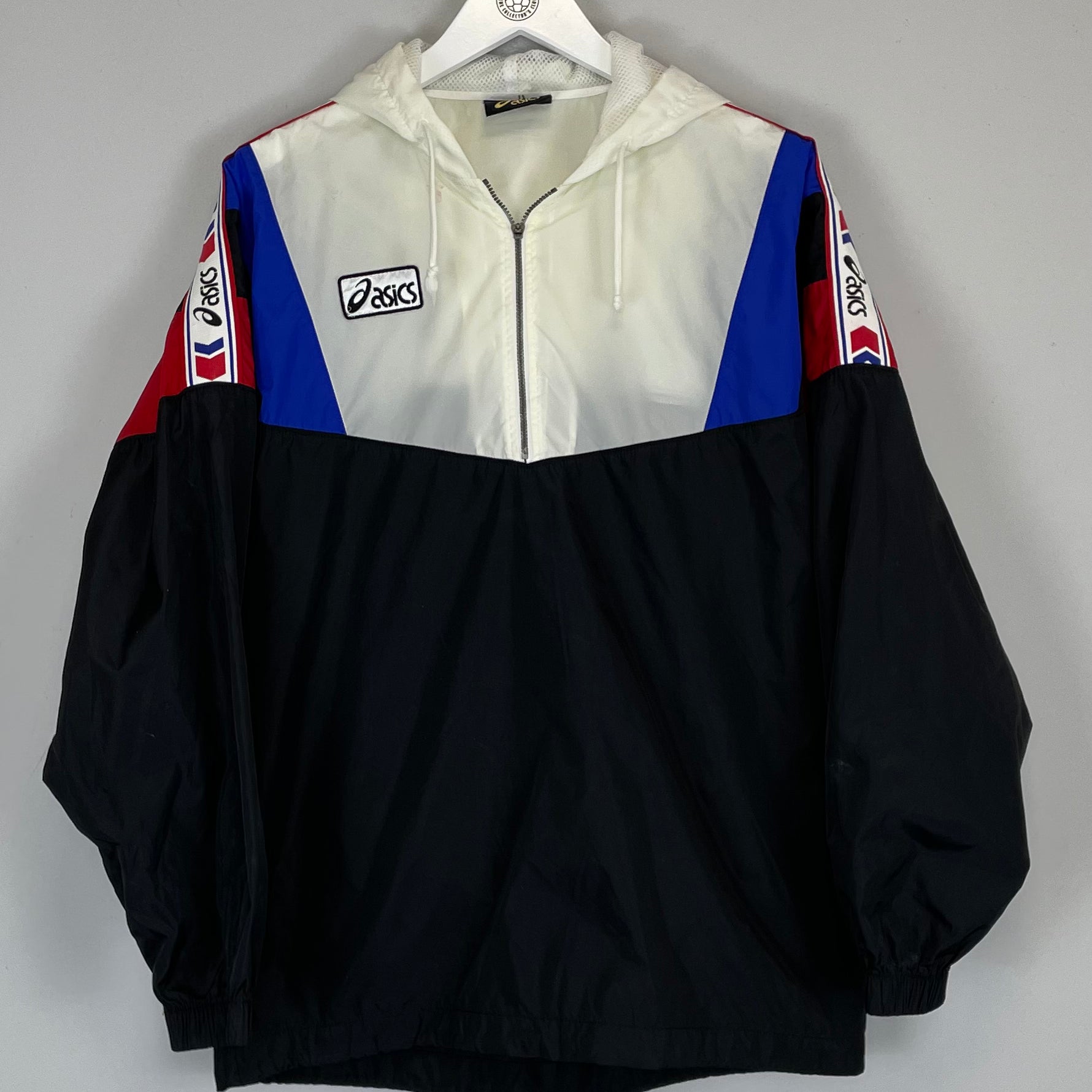 Shop 2000/01 ASICS 1/4 ZIP WINDBREAKER JACKET (M), classic football shirts, vintage football shirts & retro soccer jerseys at Cult Kits