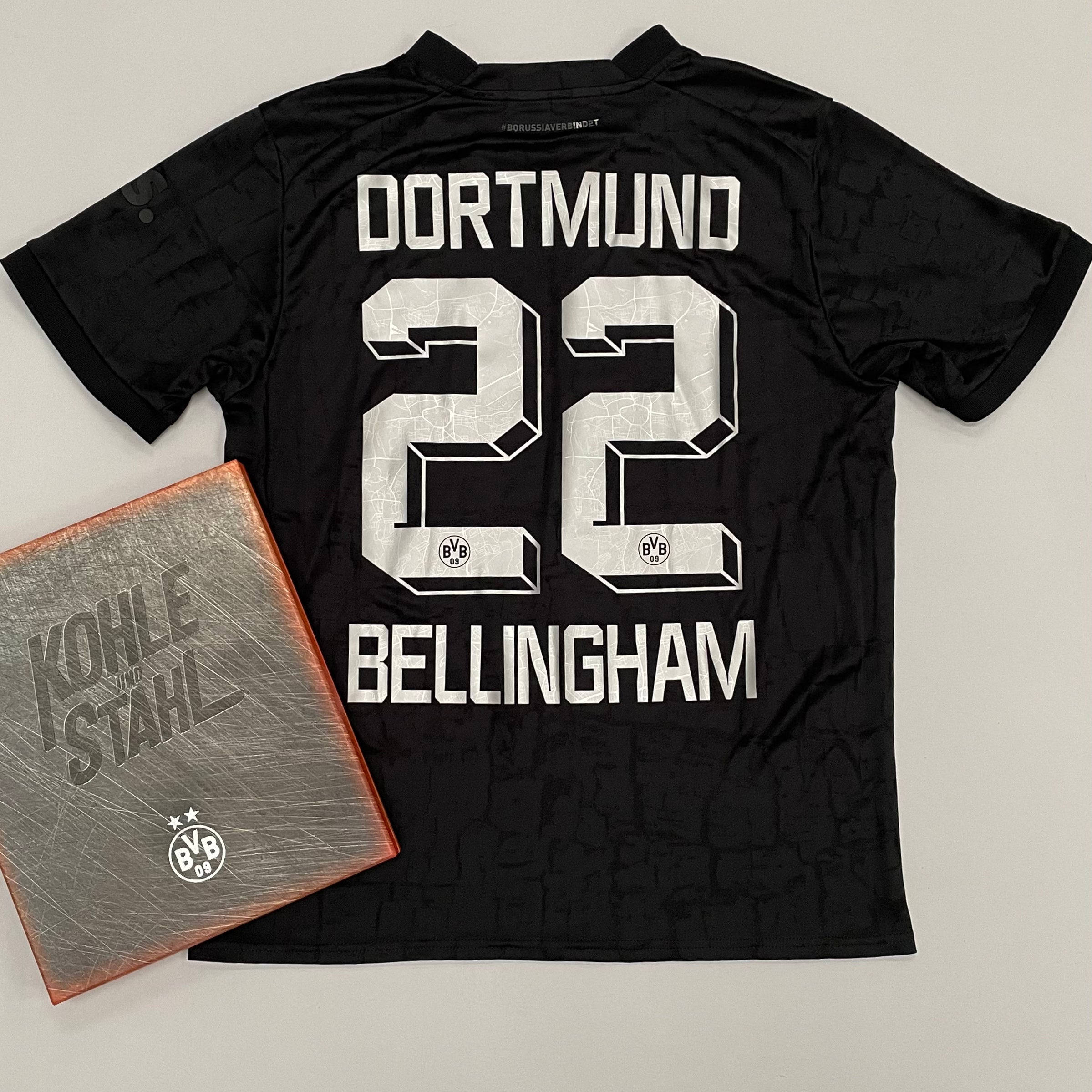 Shop 2022/23 DORTMUND BELLINGHAM #22 SPECIAL BOXED SHIRT (L) PUMA, classic football shirts, vintage football shirts & retro soccer jerseys at Cult Kits