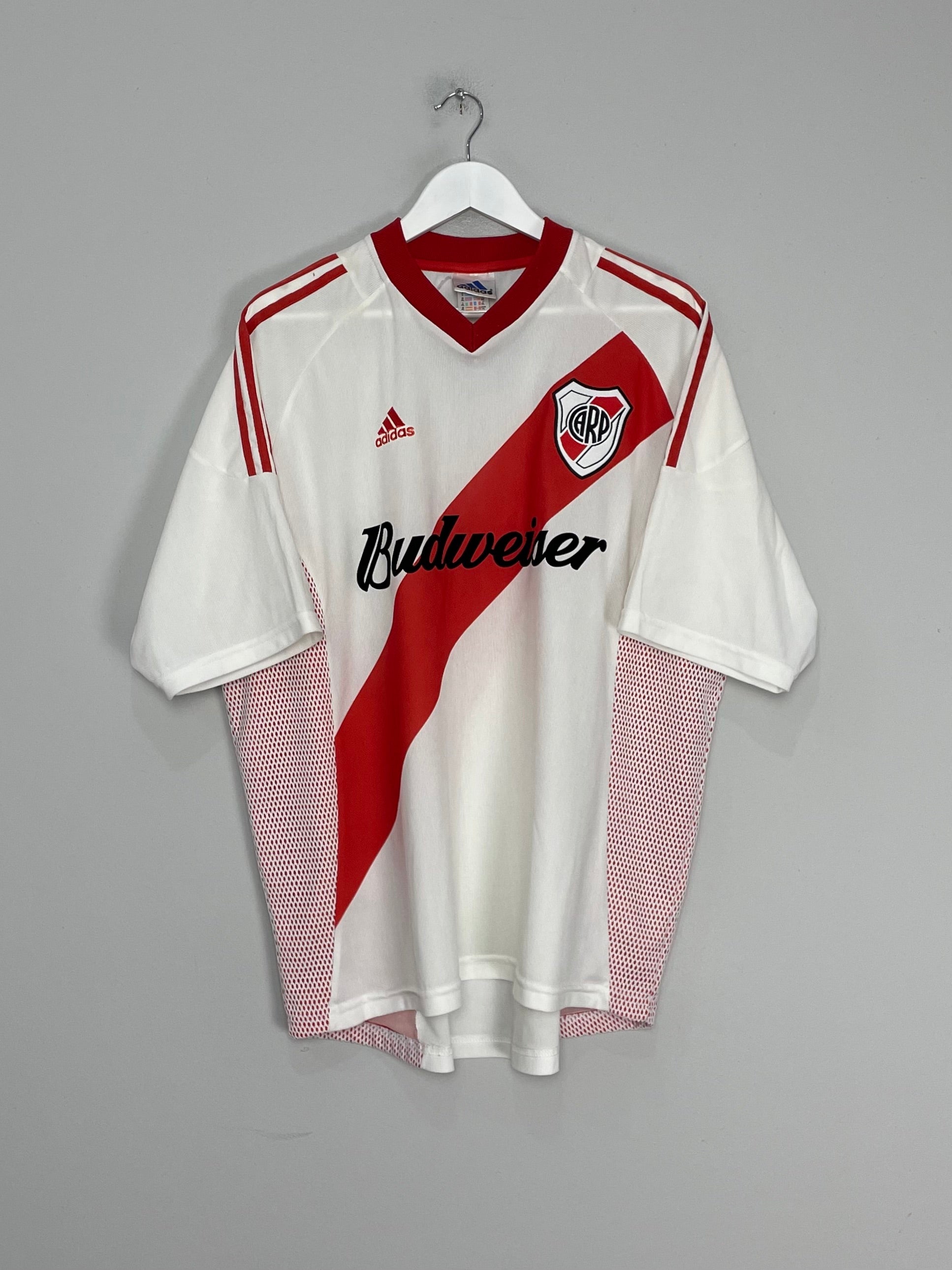 Shop 2002/04 RIVER PLATE HOME SHIRT (XL) ADIDAS, classic football shirts, vintage football shirts & retro soccer jerseys at Cult Kits
