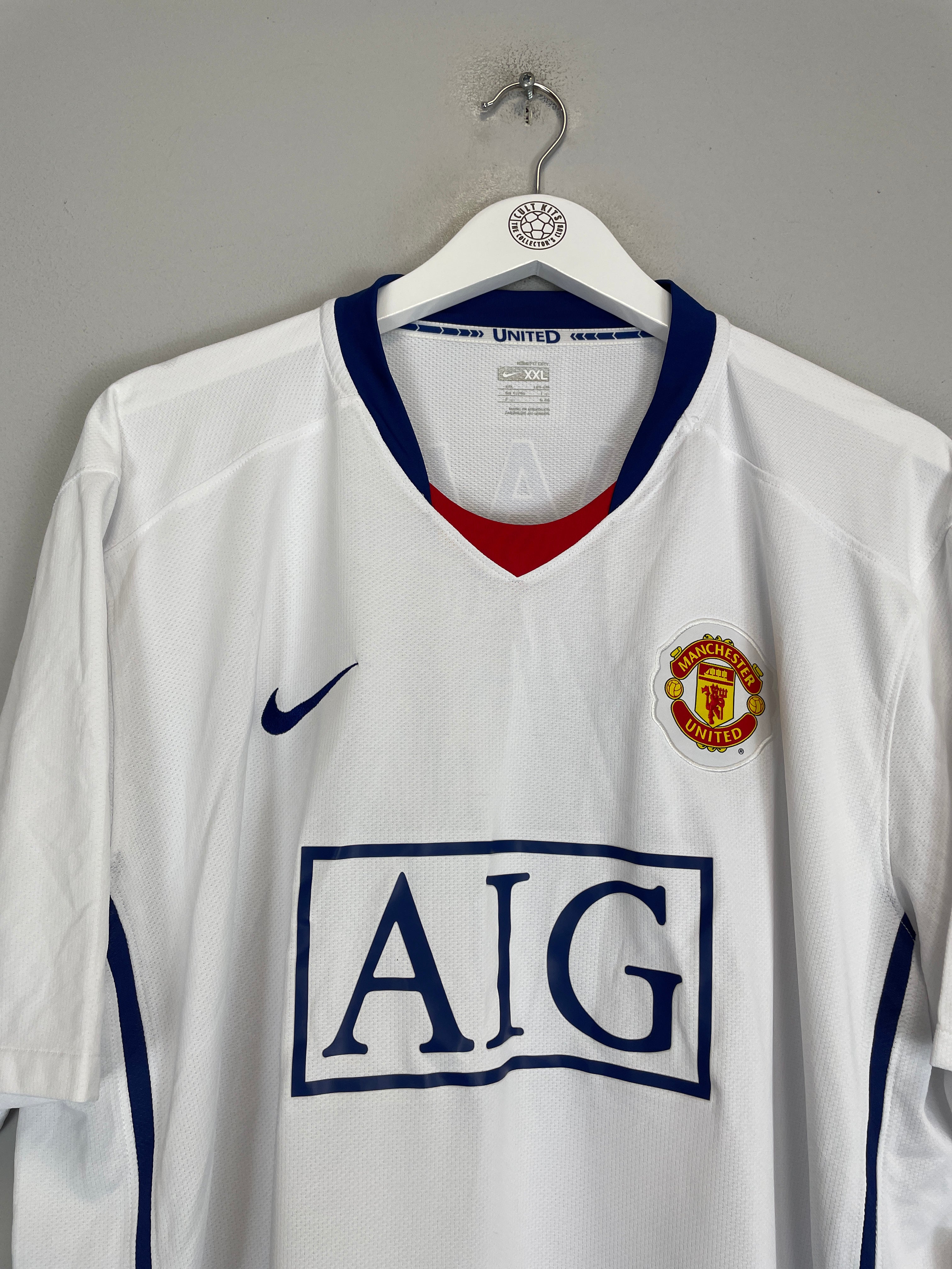 Shop 2008/09 MANCHESTER UNITED RONALDO #7 *BNWT* AWAY SHIRT (XXL) NIKE, classic football shirts, vintage football shirts & retro soccer jerseys at Cult Kits