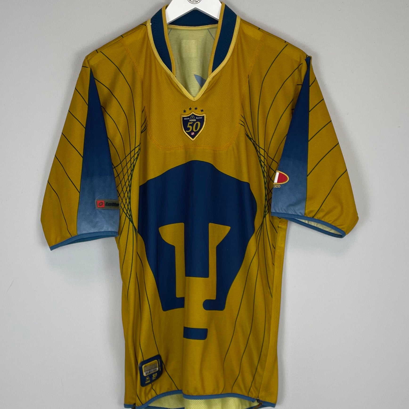 Shop 2003/04 UNAM PUMAS *50 YEARS* SPECIAL SHIRT (M) LOTTO, classic football shirts, vintage football shirts & retro soccer jerseys at Cult Kits