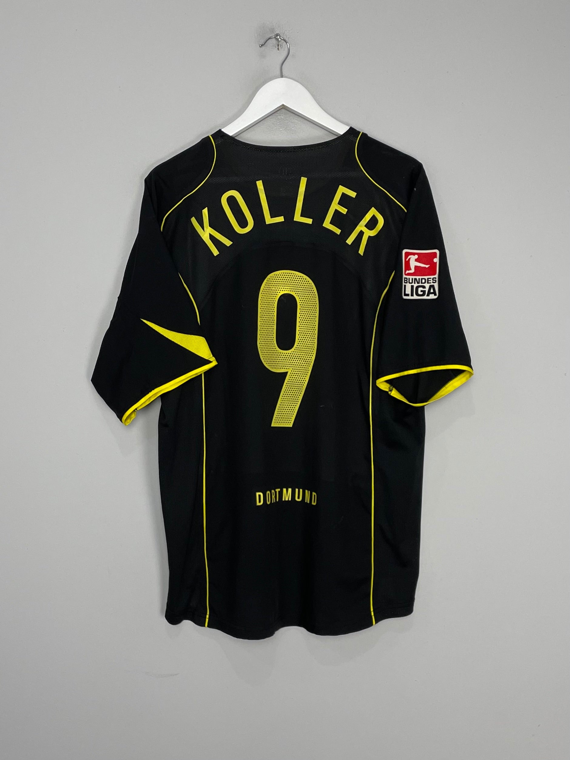 Shop 2004/05 DORTMUND KOLLER #9 AWAY SHIRT (XL) NIKE, classic football shirts, vintage football shirts & retro soccer jerseys at Cult Kits