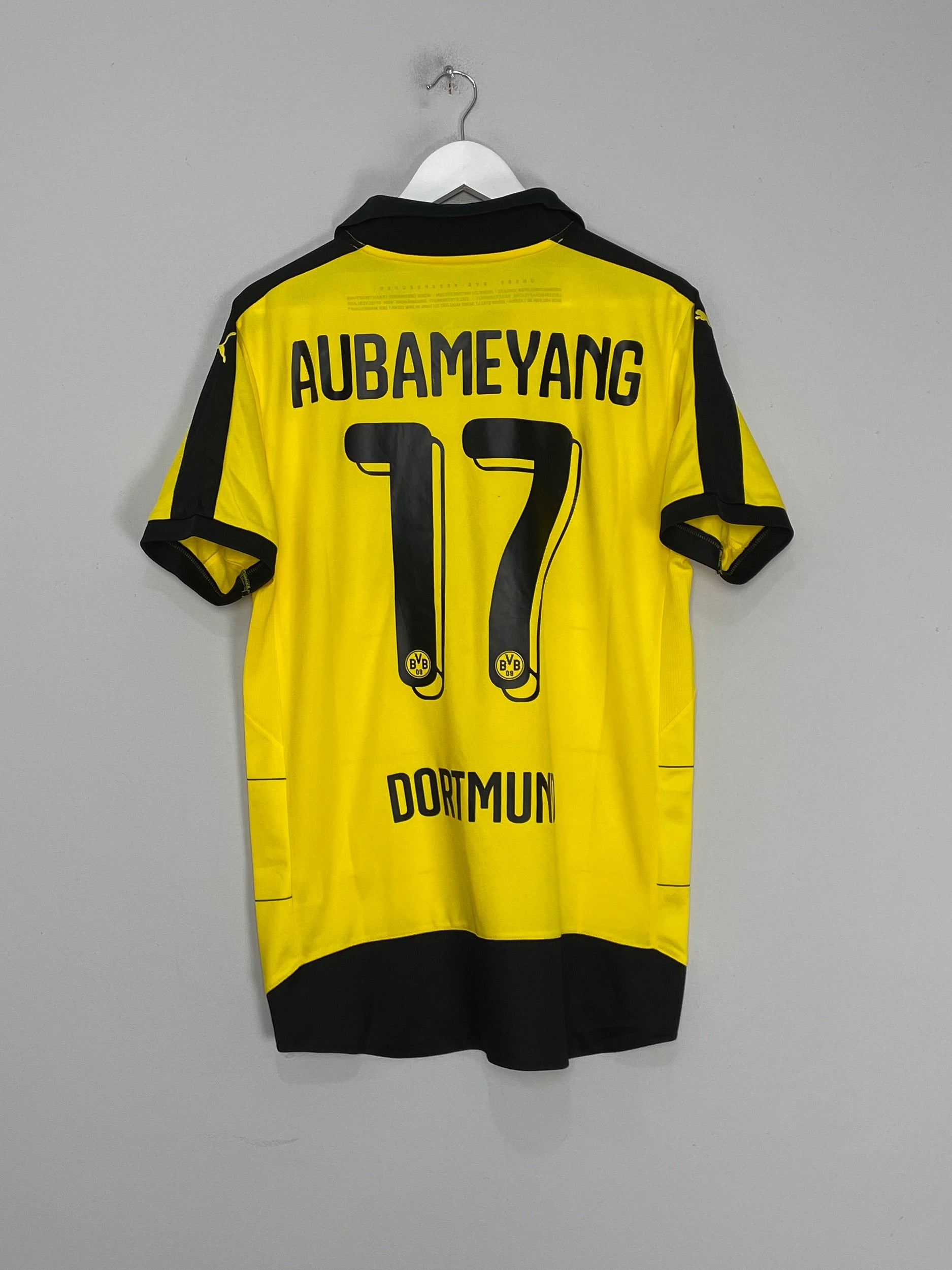 Shop 2015/16 DORTMUND AUBAMEYANG #17 HOME SHIRT (XL) PUMA, classic football shirts, vintage football shirts & retro soccer jerseys at Cult Kits