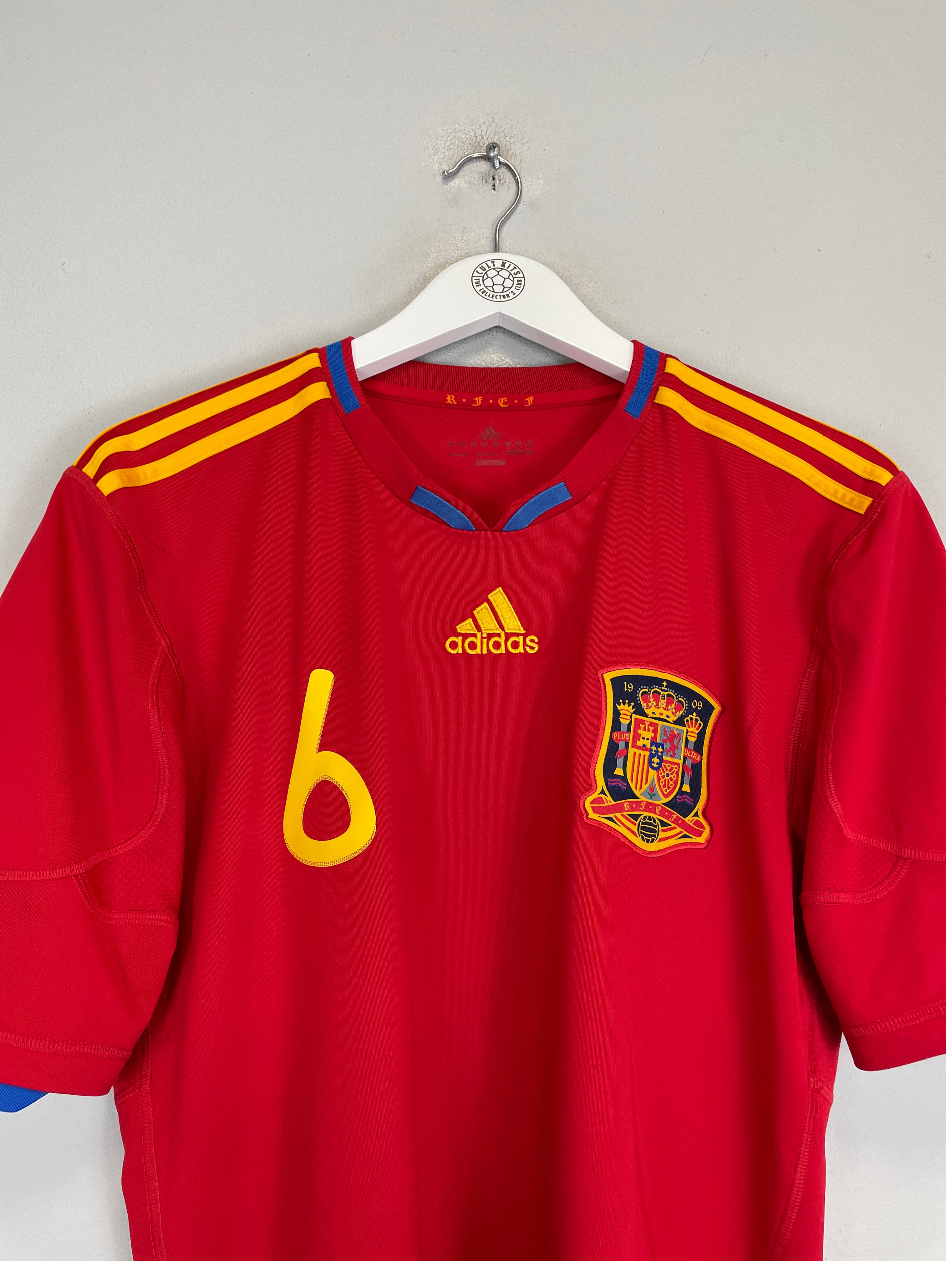 Shop 2009/10 SPAIN A.INIESTA #6 HOME SHIRT (L) ADIDAS, classic football shirts, vintage football shirts & retro soccer jerseys at Cult Kits