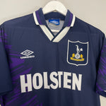 Shop 1994/95 TOTTENHAM BARMBY #7 AWAY SHIRT (M) UMBRO, classic football shirts, vintage football shirts & retro soccer jerseys at Cult Kits
