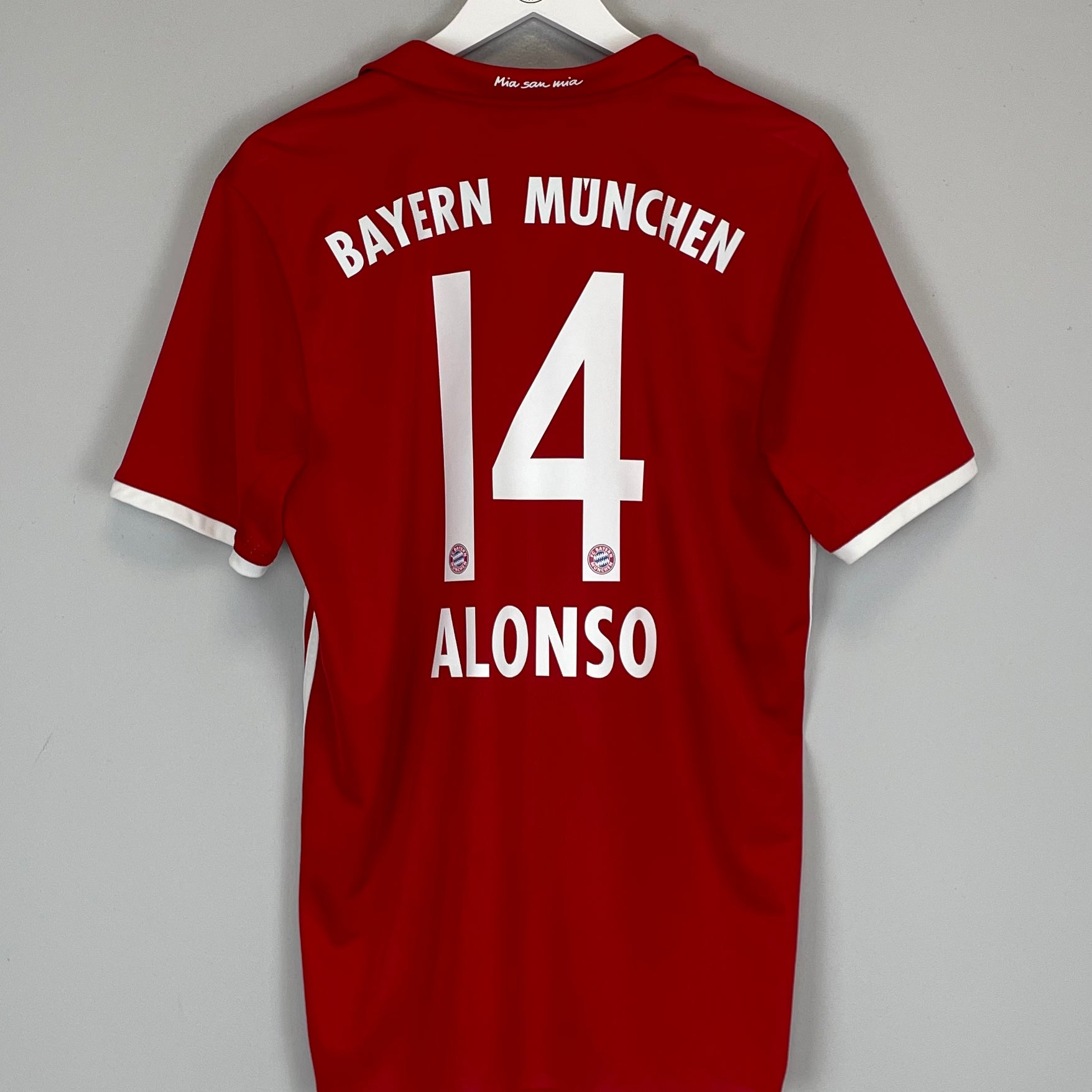 Shop 2016/17 BAYERN MUNICH ALONSO #14 HOME SHIRT (L) ADIDAS, classic football shirts, vintage football shirts & retro soccer jerseys at Cult Kits