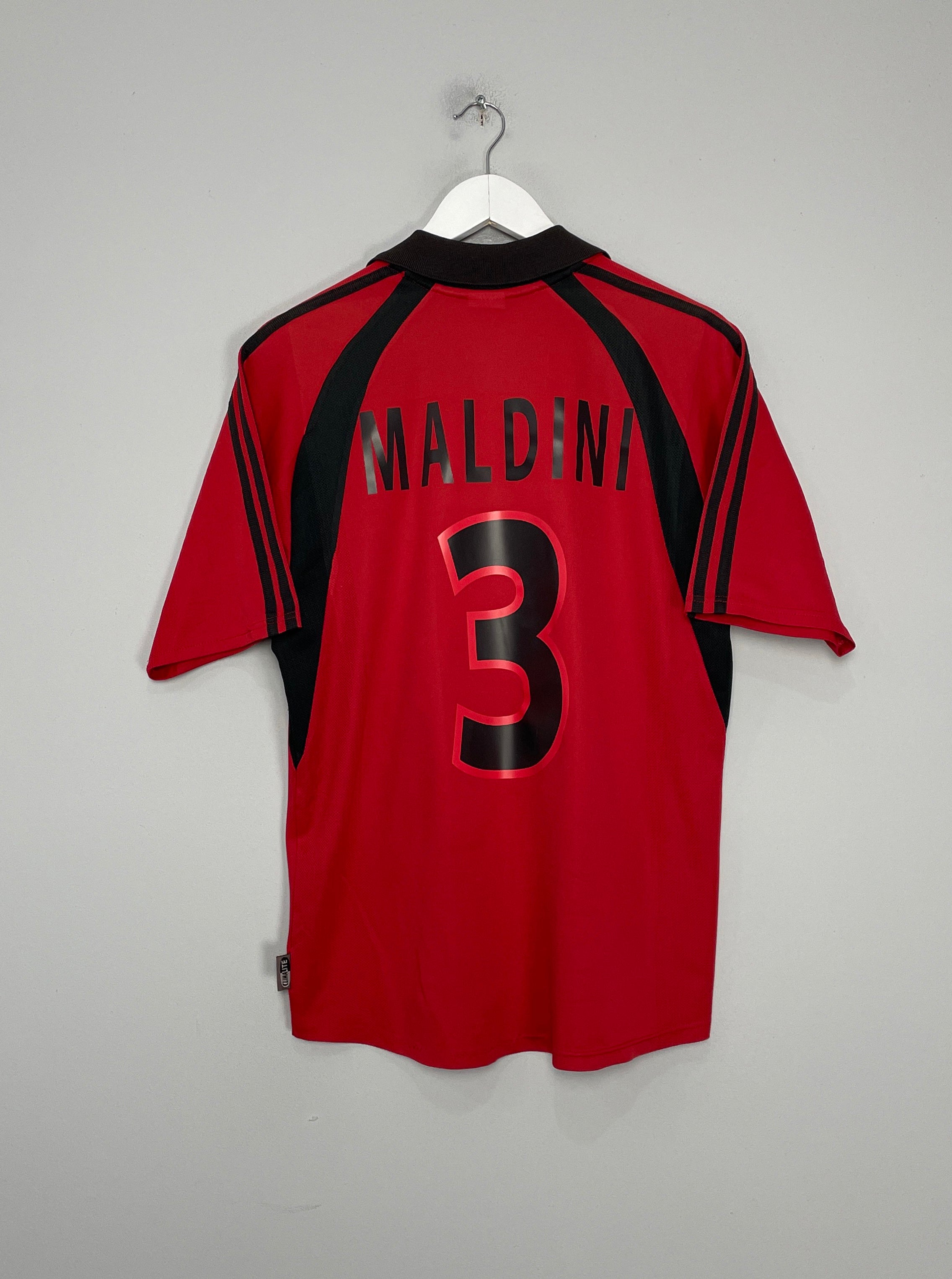 Shop 2001/02 AC MILAN MALDINI #3 THIRD SHIRT (M) ADIDAS, classic football shirts, vintage football shirts & retro soccer jerseys at Cult Kits