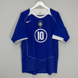 Shop 2004/06 BRAZIL RONALDINHO #10 AWAY SHIRT (L) NIKE, classic football shirts, vintage football shirts & retro soccer jerseys at Cult Kits