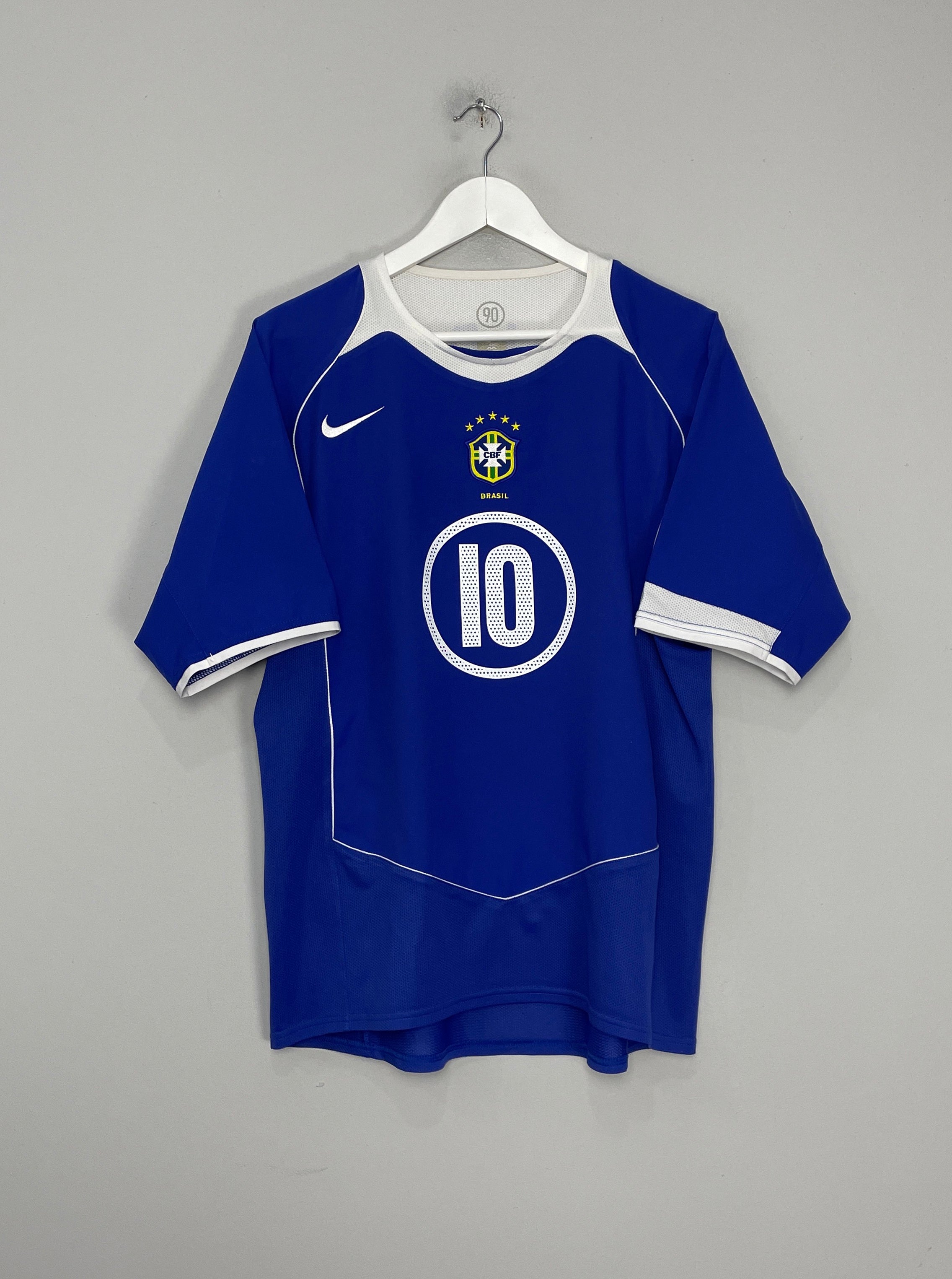 Shop 2004/06 BRAZIL RONALDINHO #10 AWAY SHIRT (L) NIKE, classic football shirts, vintage football shirts & retro soccer jerseys at Cult Kits